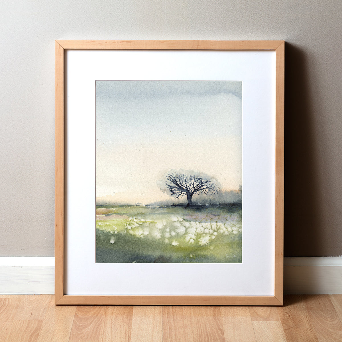 irish landscape with a lung angiogram that looks like a tree