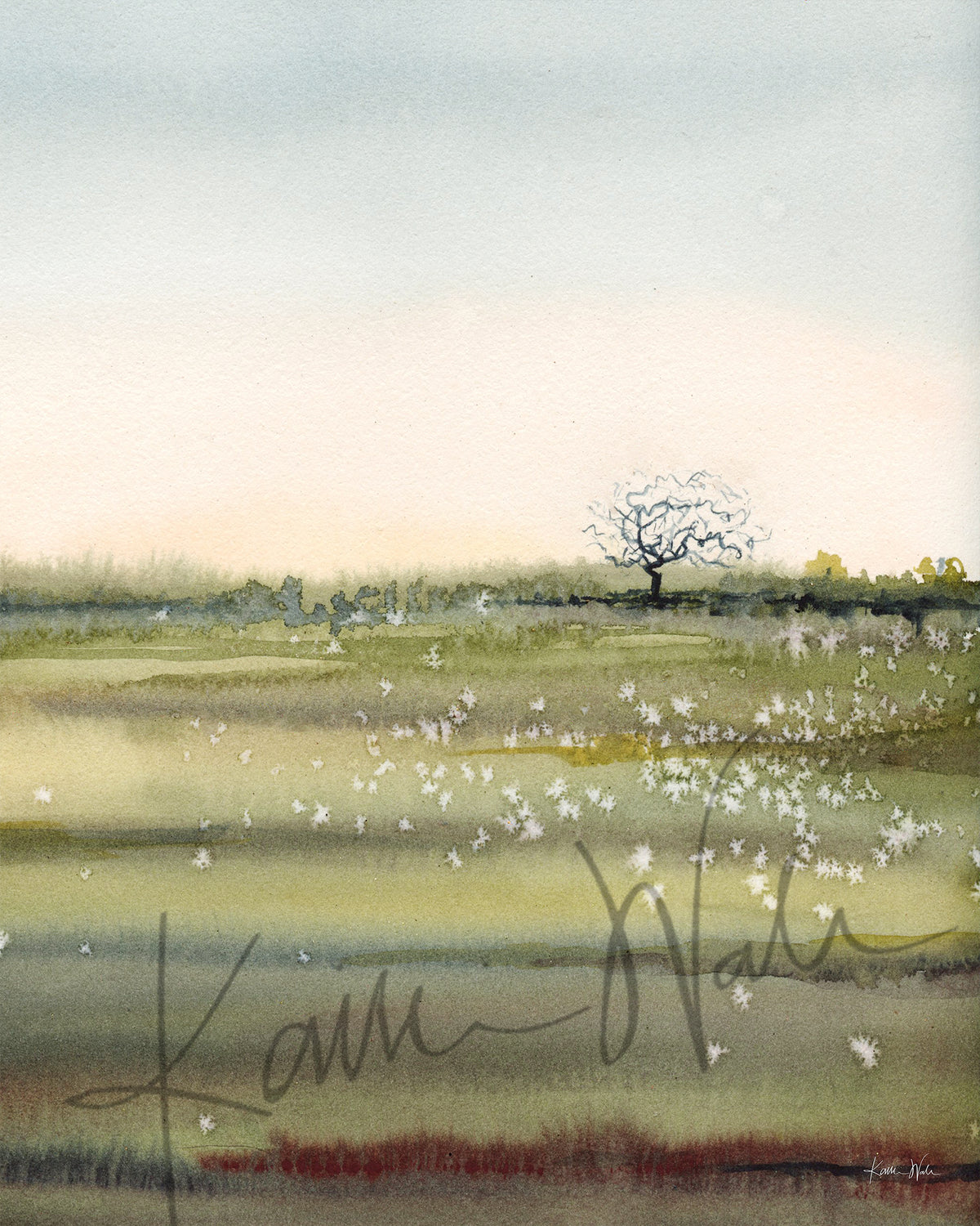 doctor office art - arteries of the brain as a tree in an irish landscape painting
