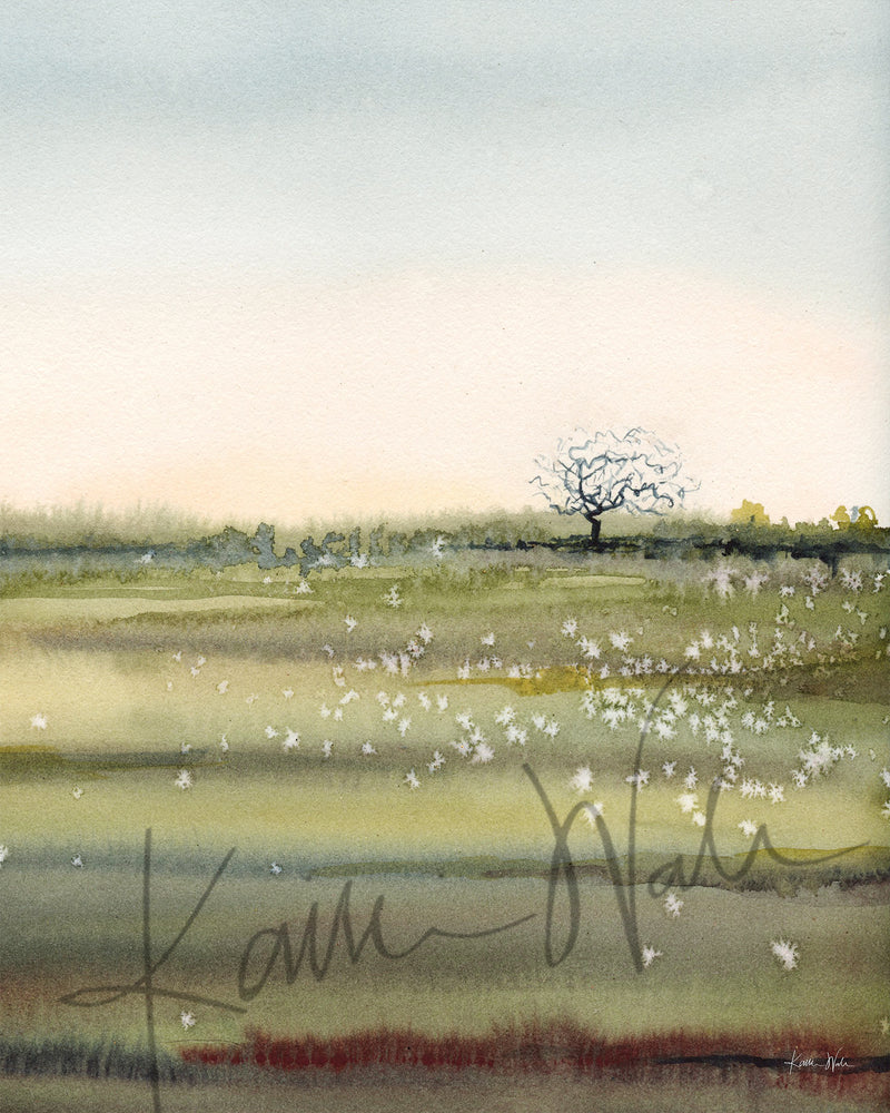 doctor office art - arteries of the brain as a tree in an irish landscape painting