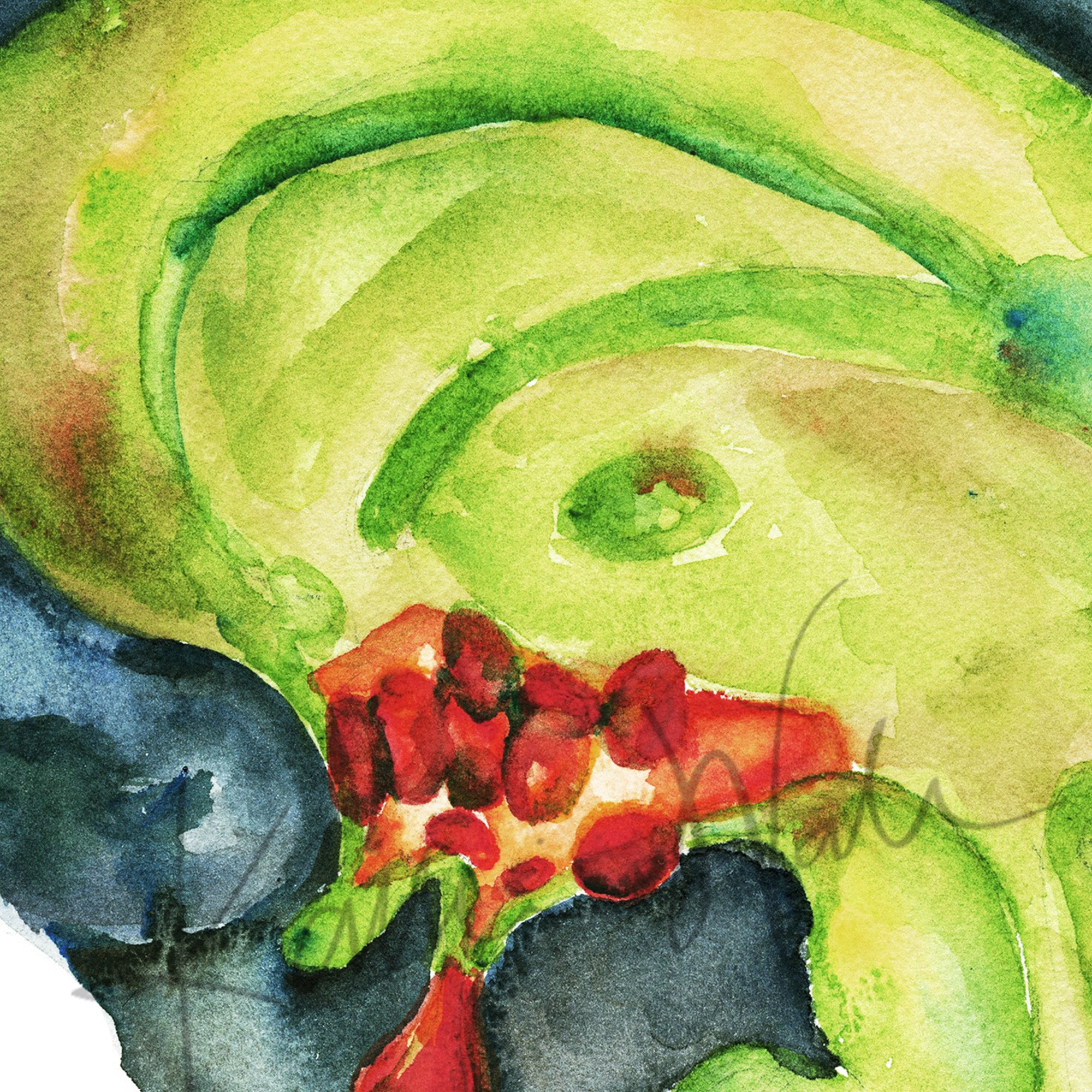 Endocrine Brain Watercolor Print - Lyon Road Art