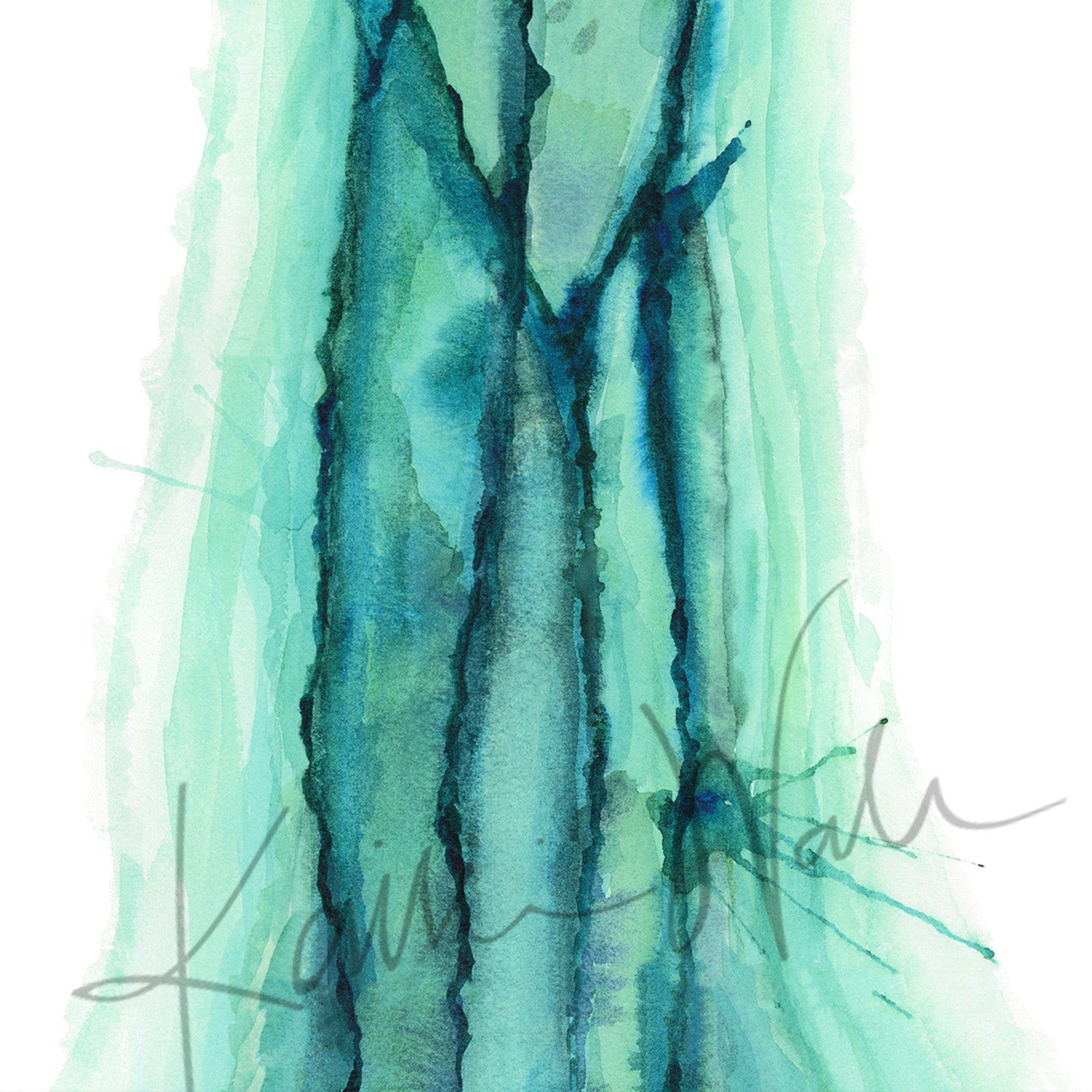 Brachial Plexus in Teal Watercolor Print - Lyon Road Art