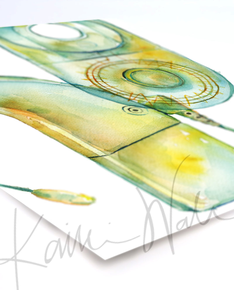 Cochlear Implant Watercolor Print - Lyon Road Art
