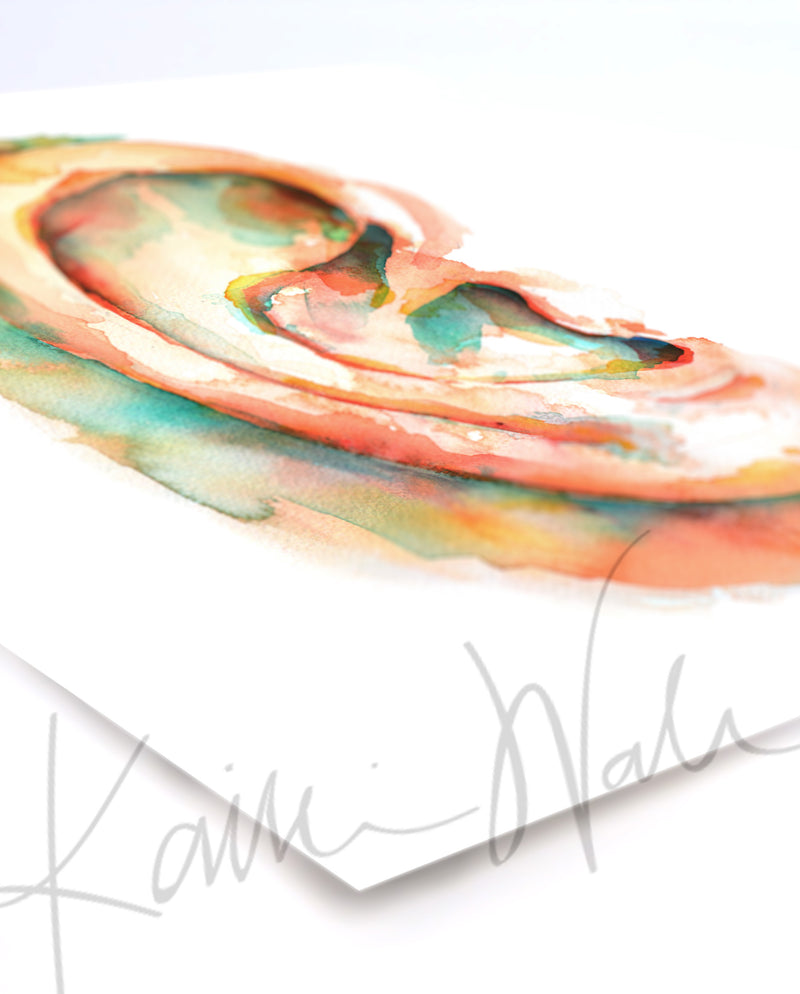 Ear Watercolor Print - Lyon Road Art