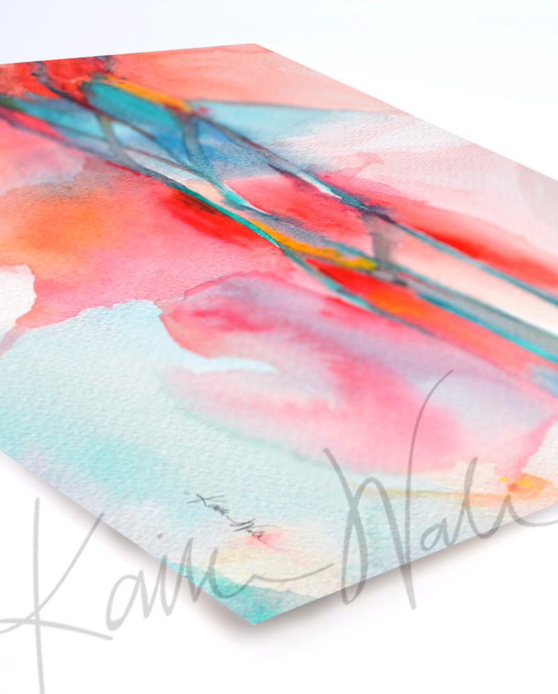 Brachial Plexus in Red Watercolor Print - Lyon Road Art