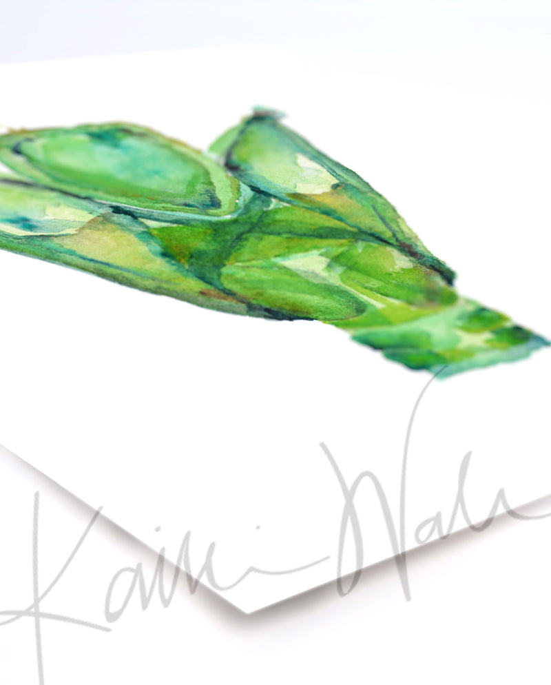 Larynx in Green Watercolor Print - Lyon Road Art