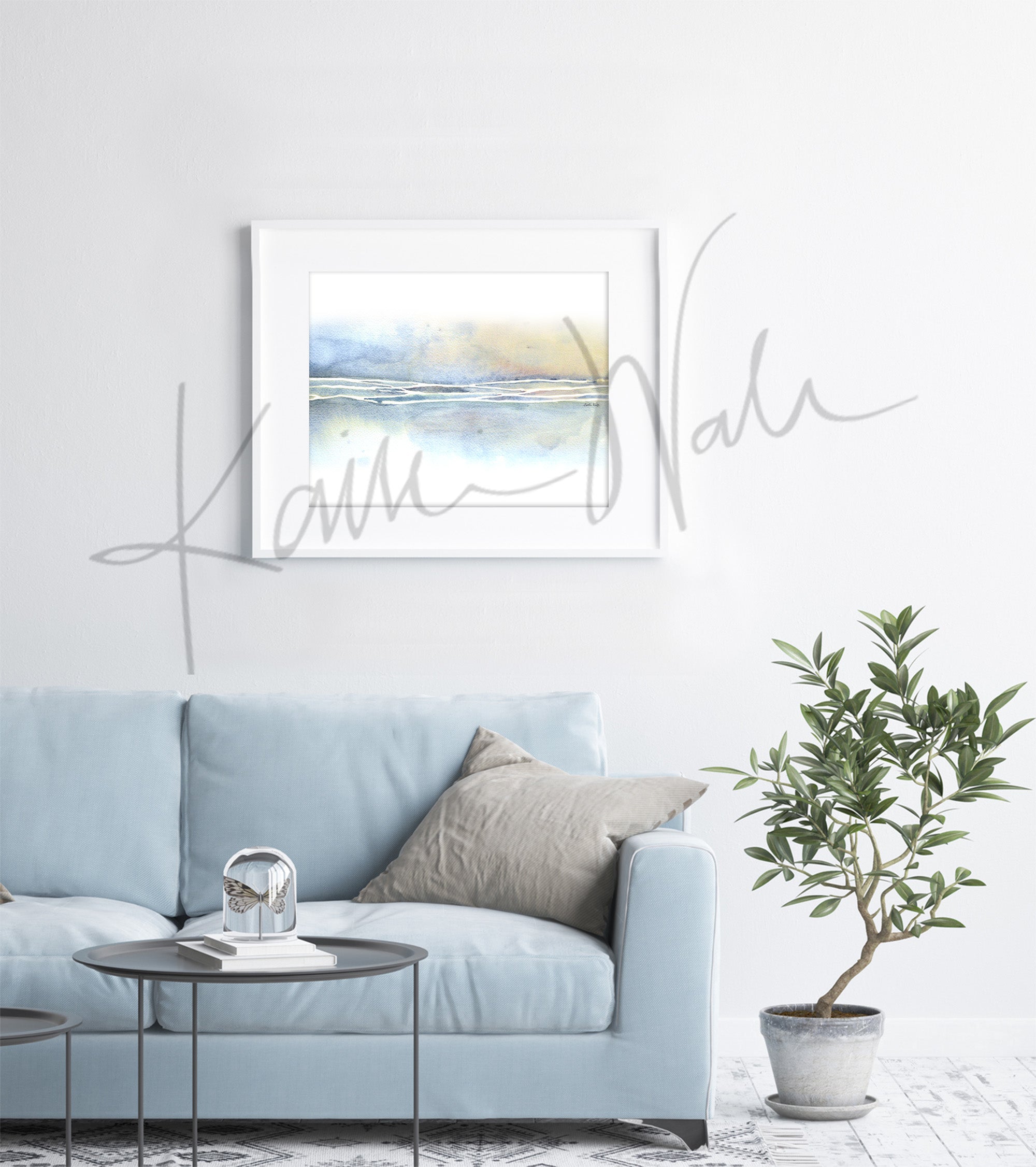 Soft Blue Brachial Plexus Watercolor Print - Lyon Road Art