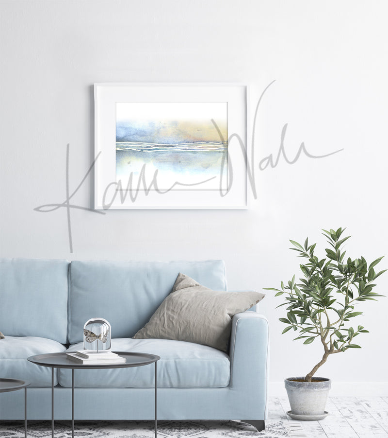 Soft Blue Brachial Plexus Watercolor Print - Lyon Road Art