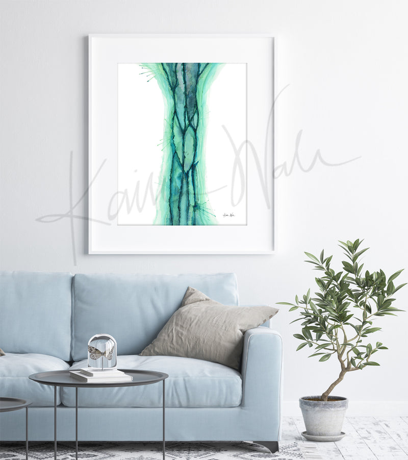 Brachial Plexus in Teal Watercolor Print - Lyon Road Art