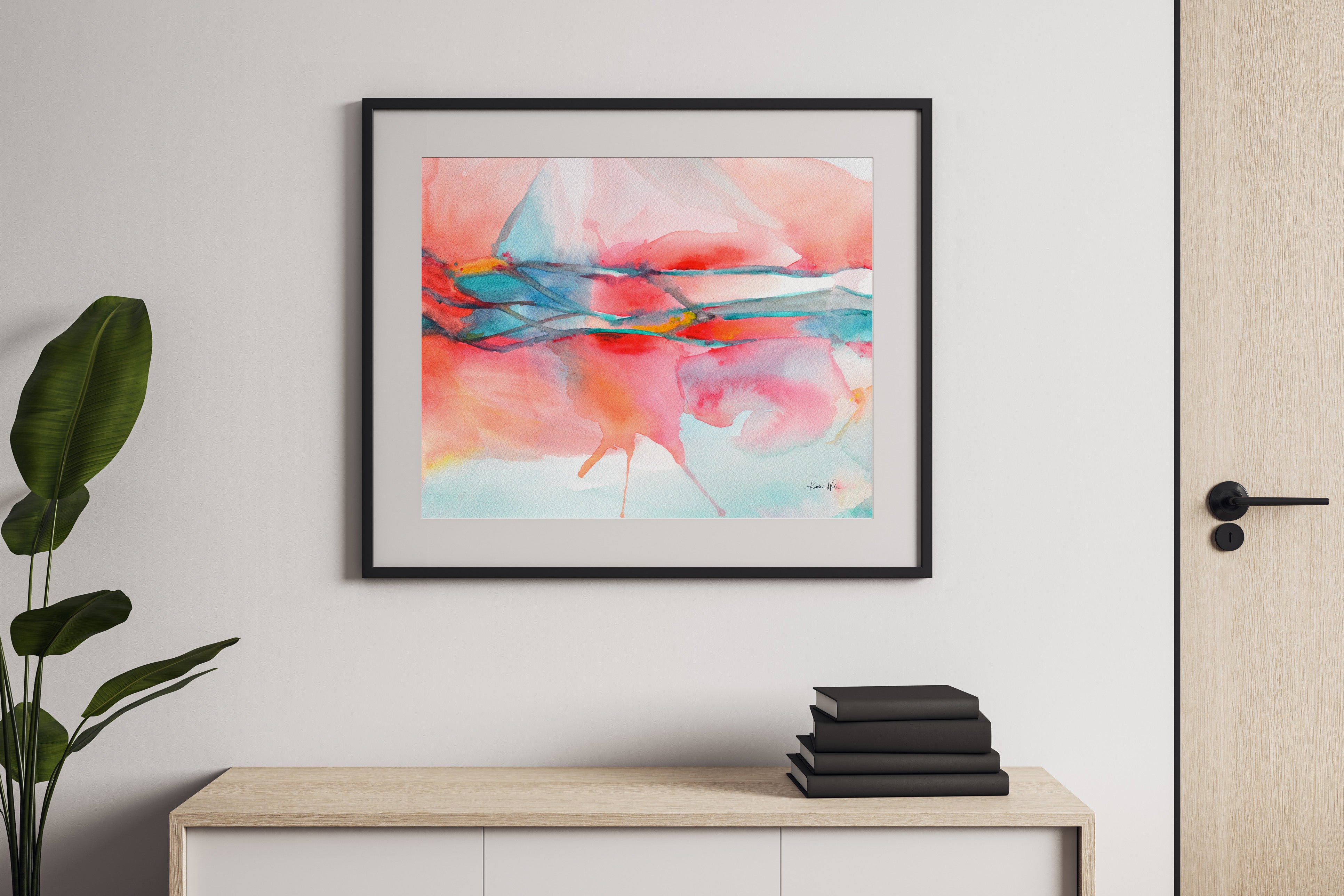 Brachial Plexus in Red Watercolor Print - Lyon Road Art