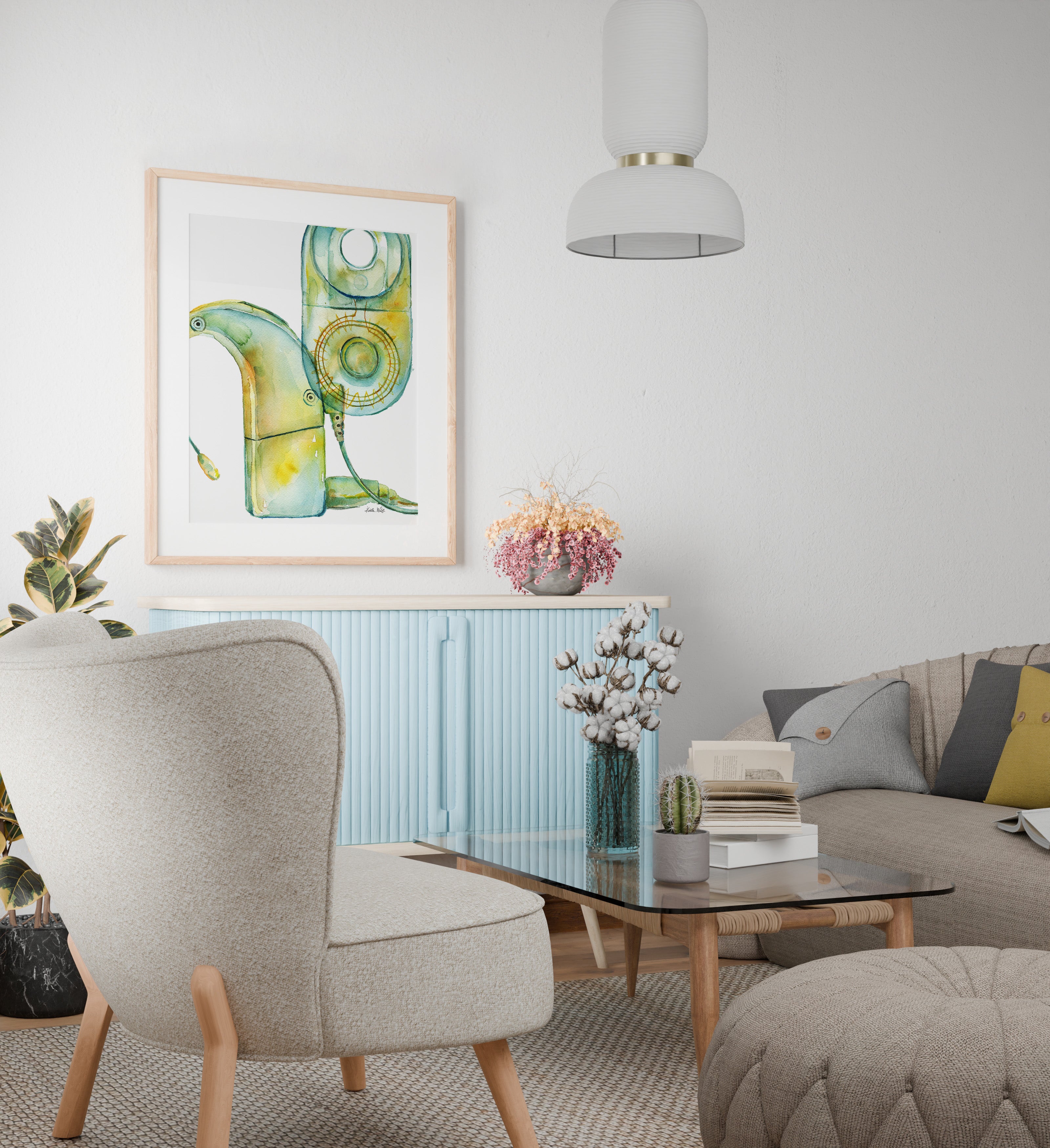 Cochlear Implant Watercolor Print - Lyon Road Art