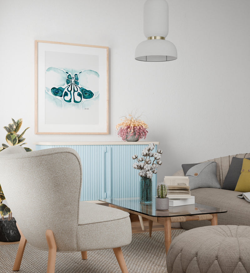 Coronal Sinuses Watercolor Print - Lyon Road Art