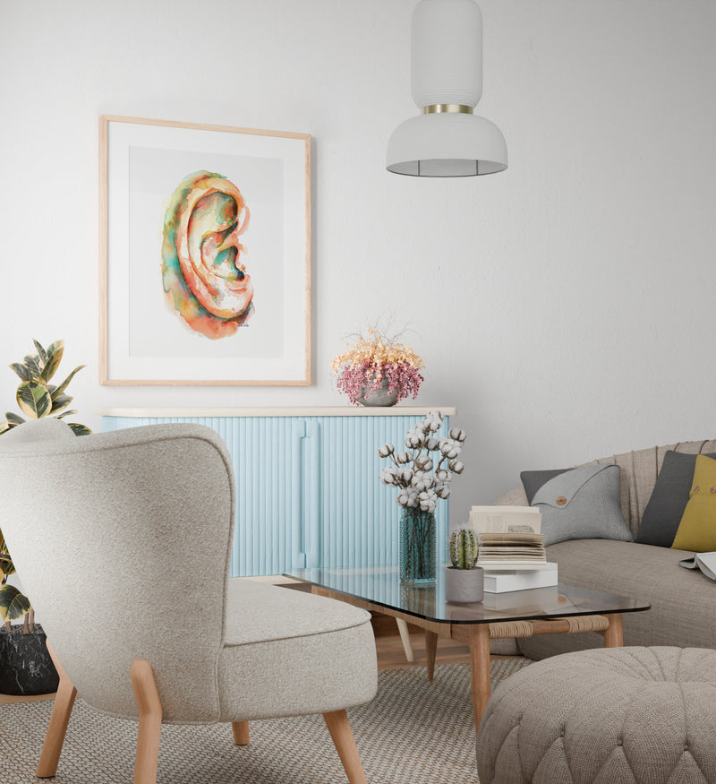Ear Watercolor Print - Lyon Road Art