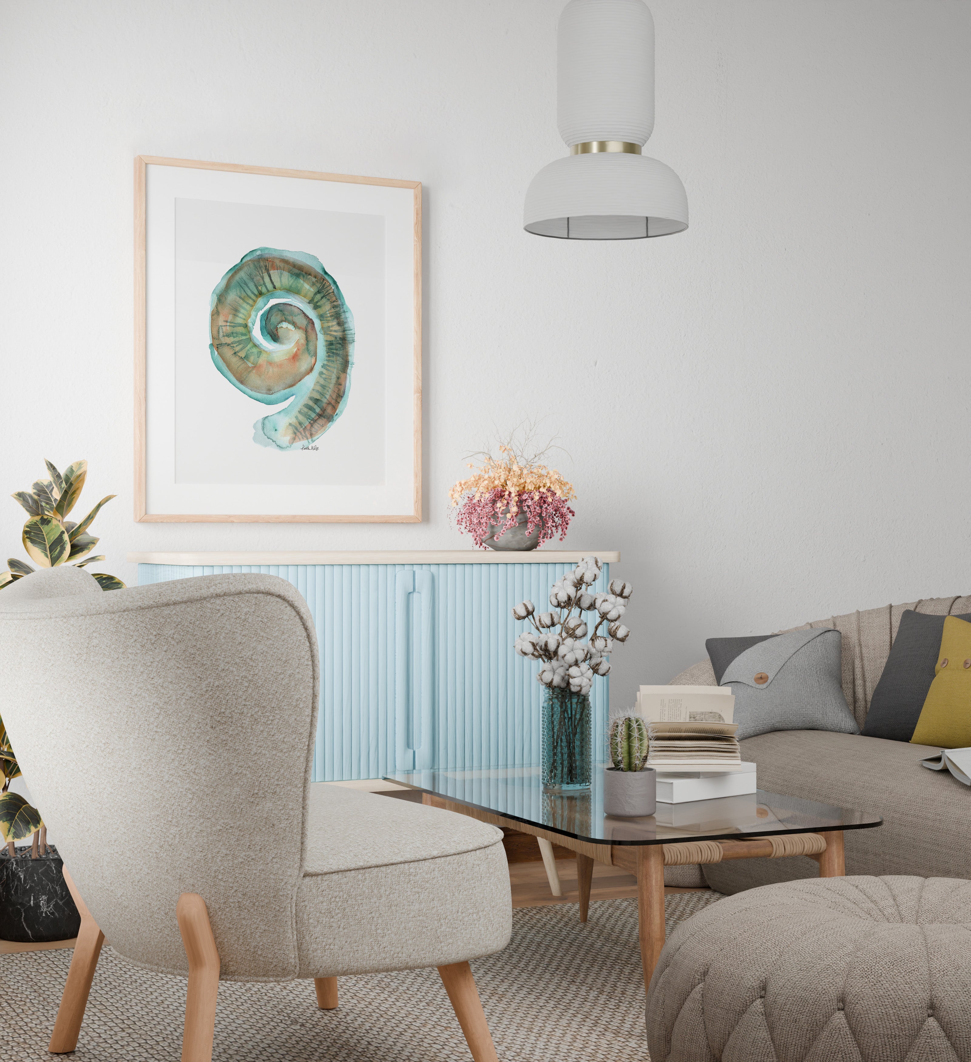 Cochlea Watercolor Print - Lyon Road Art