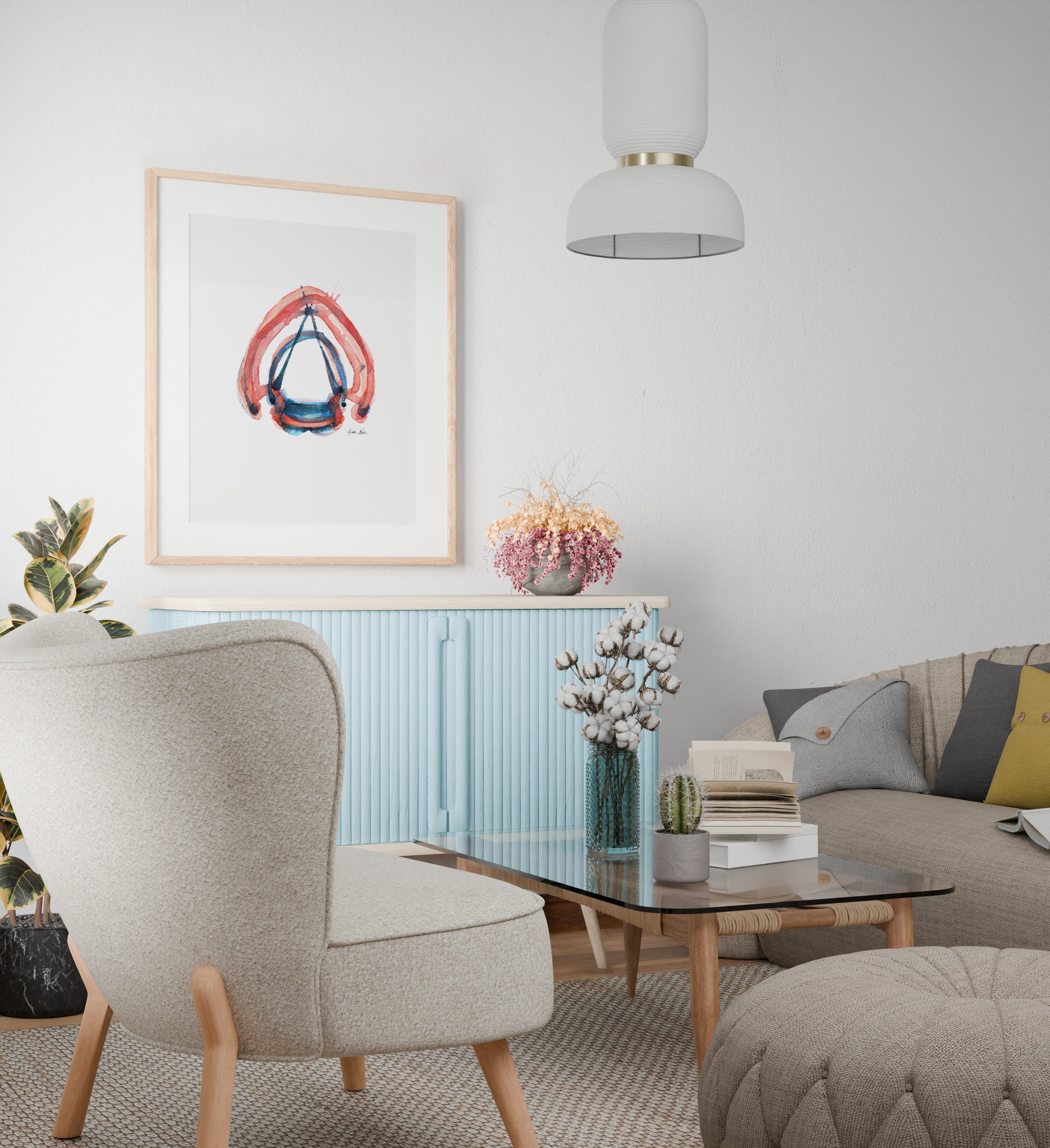 Vocal Cords Watercolor Print - Lyon Road Art