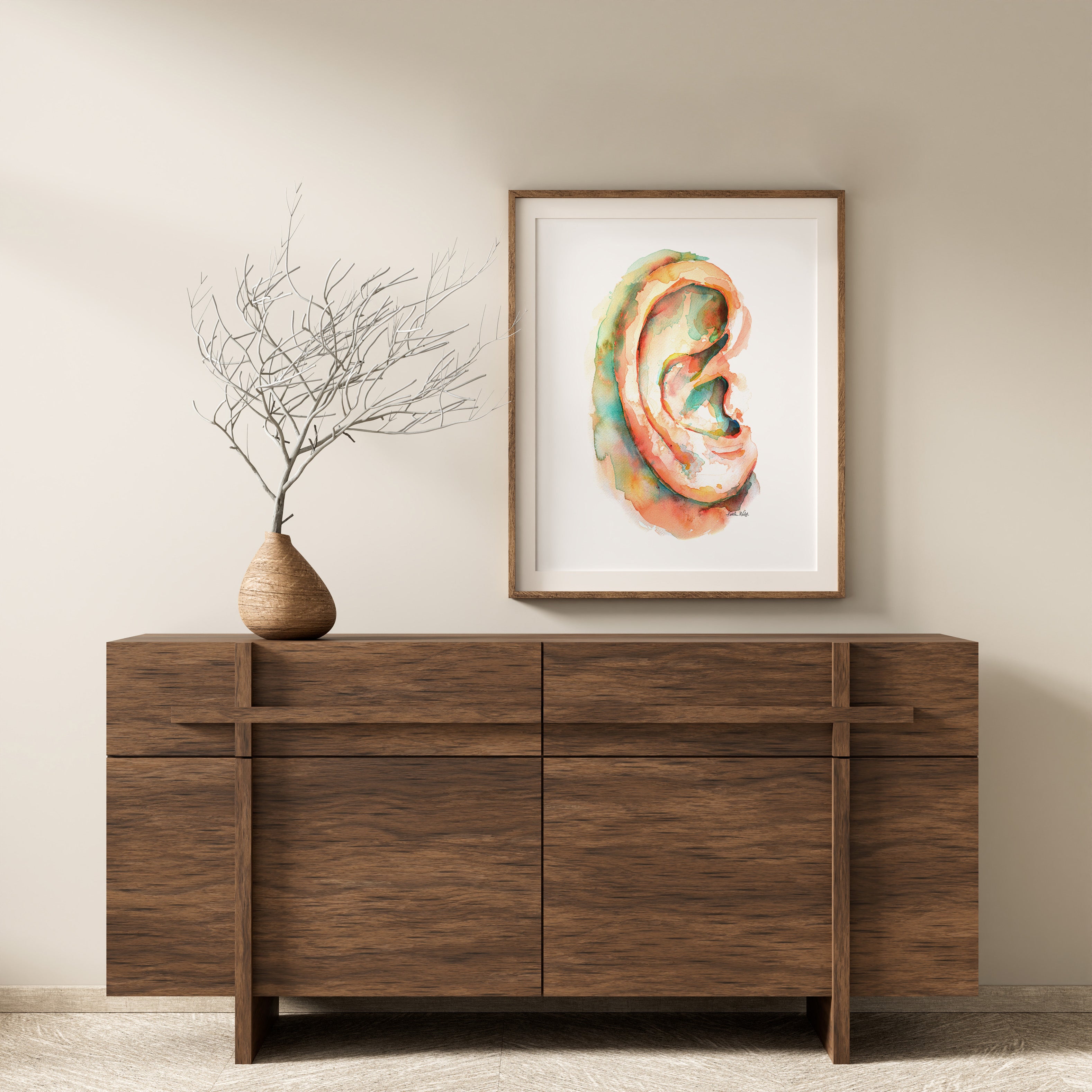 Ear Watercolor Print - Lyon Road Art