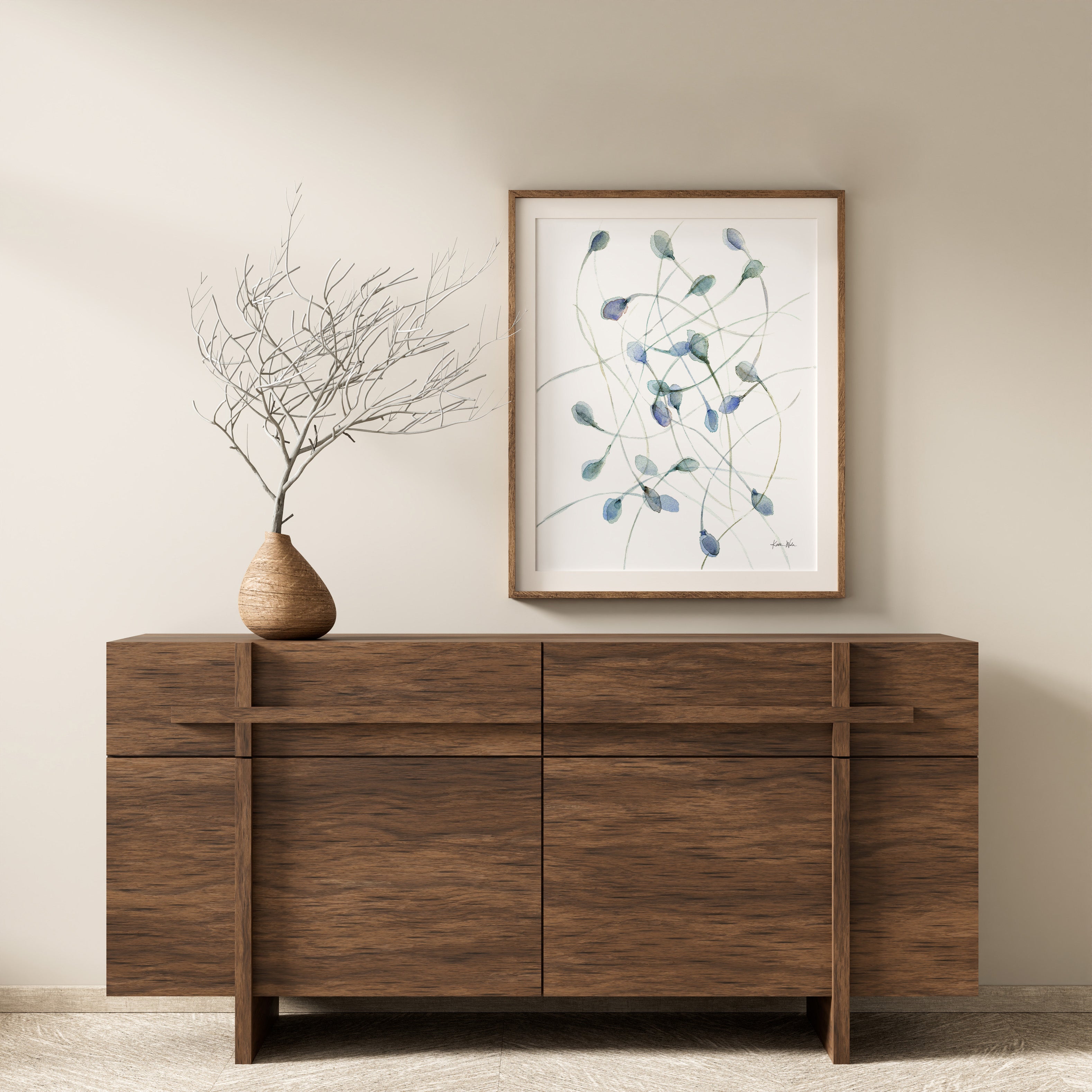 Sperm in Blue Watercolor Print - Lyon Road Art