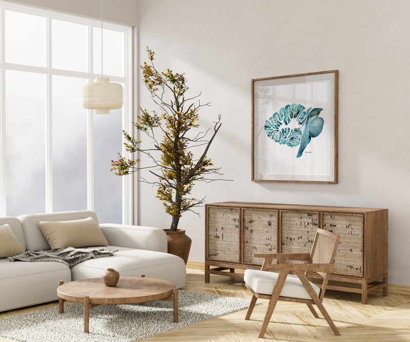 Cerebellum in Turquoise Watercolor Print - Lyon Road Art