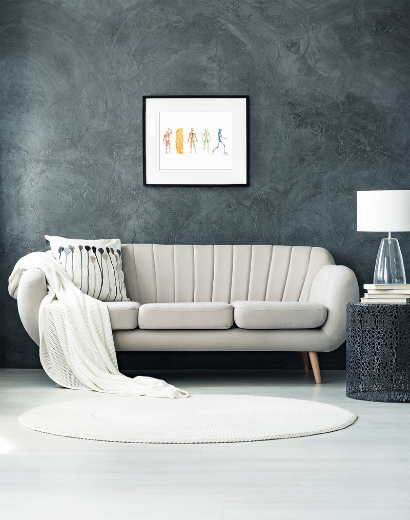 The Five Body Systems Watercolor Print - Lyon Road Art