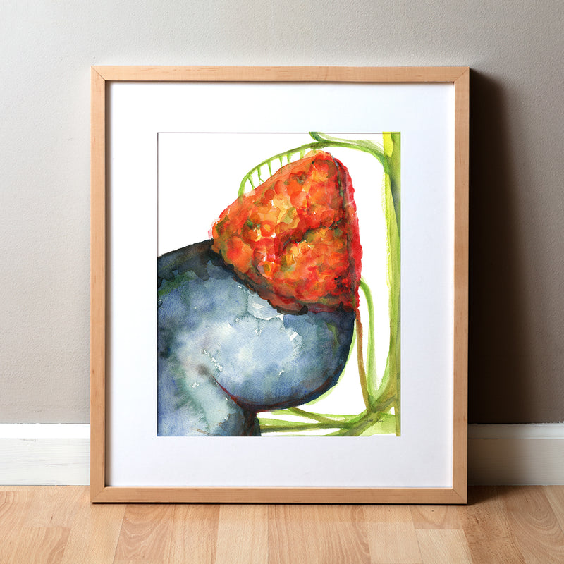 Endocrine in Red Watercolor Print Set - Lyon Road Art