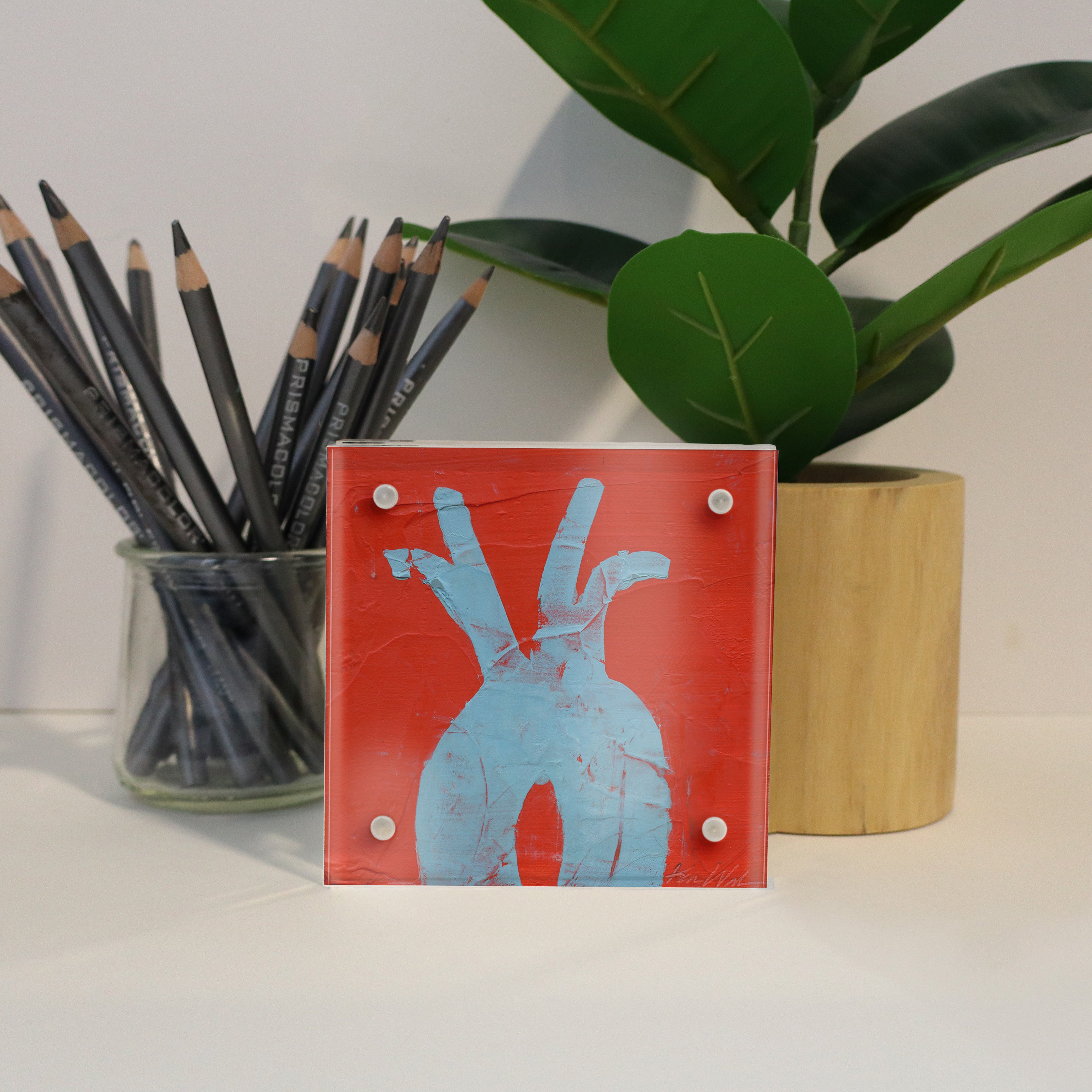 Heart Anatomy Desktop Art - Acrylic Framed Mini Print - Lyon Road Art