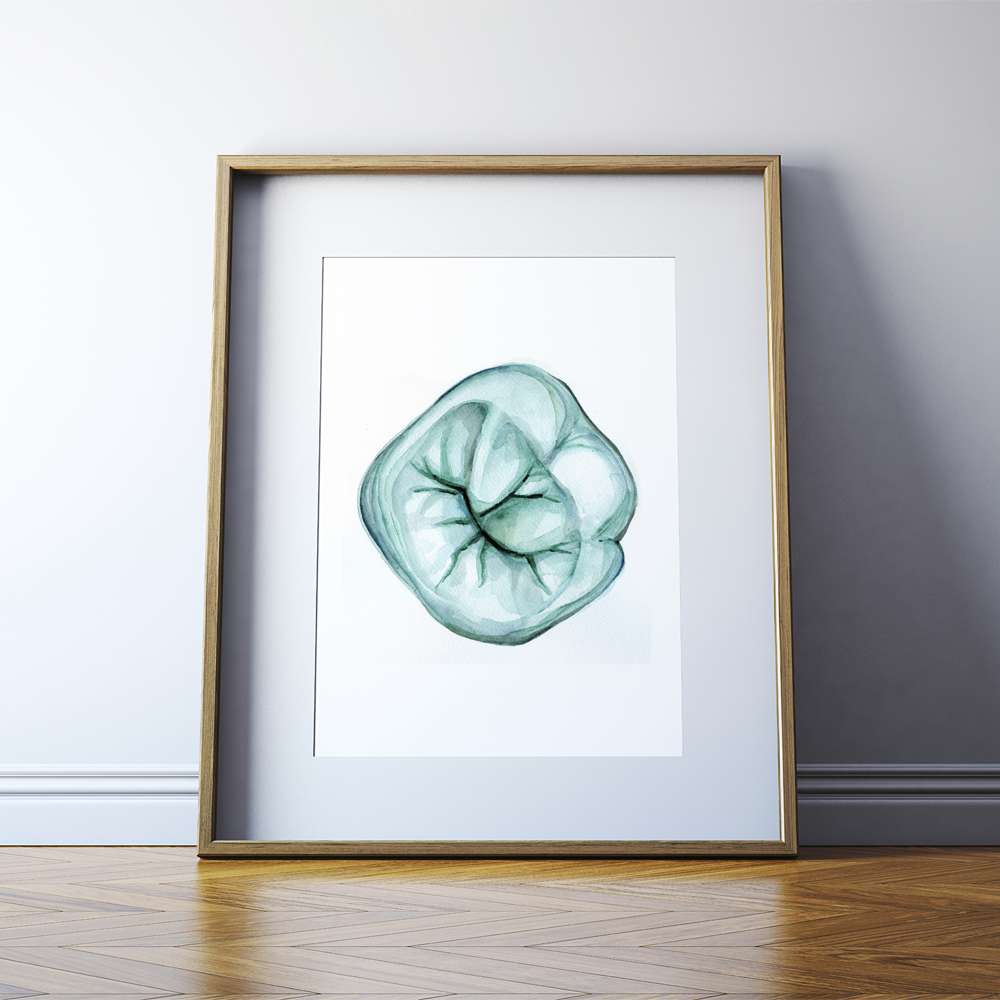 Molars in Aqua Dental Set of Three DIGITAL DOWNLOAD