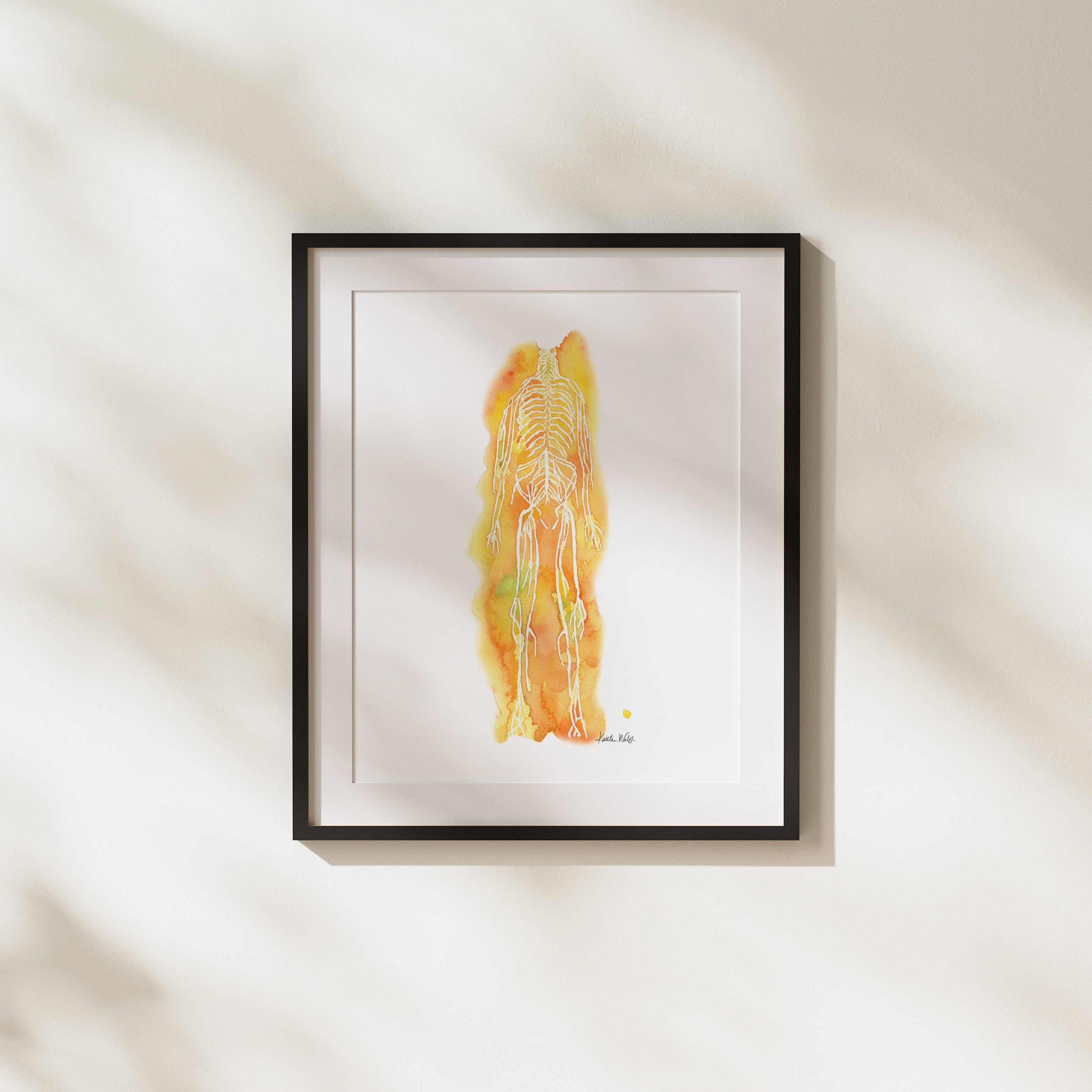 Nervous System Watercolor Print - Lyon Road Art