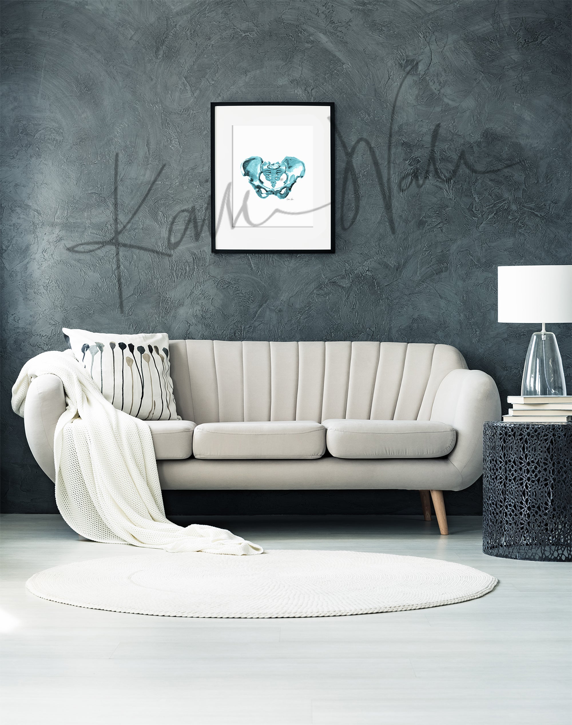 Pelvis Watercolor Print - Lyon Road Art