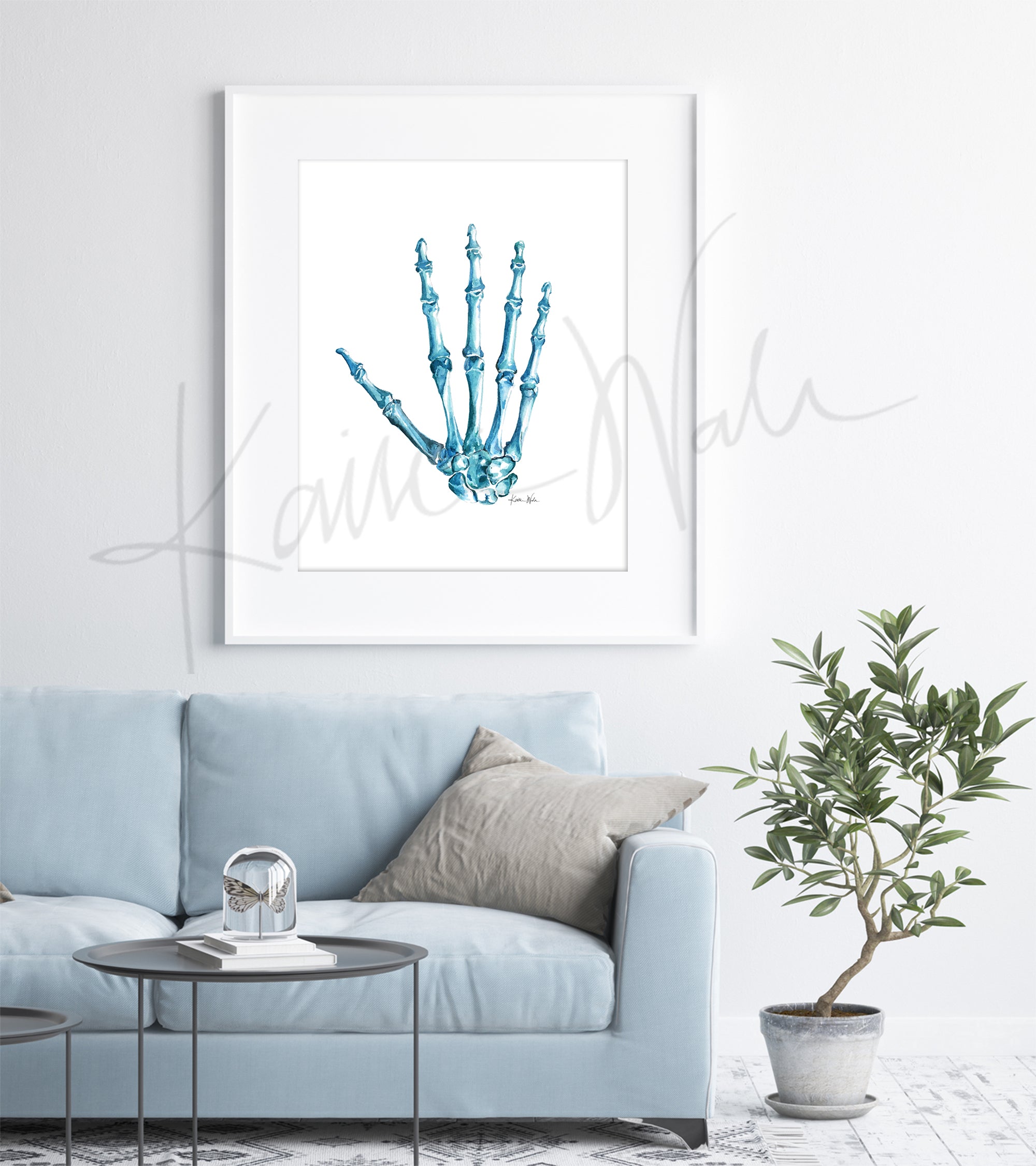 Bones of the Hand Watercolor Print - Lyon Road Art