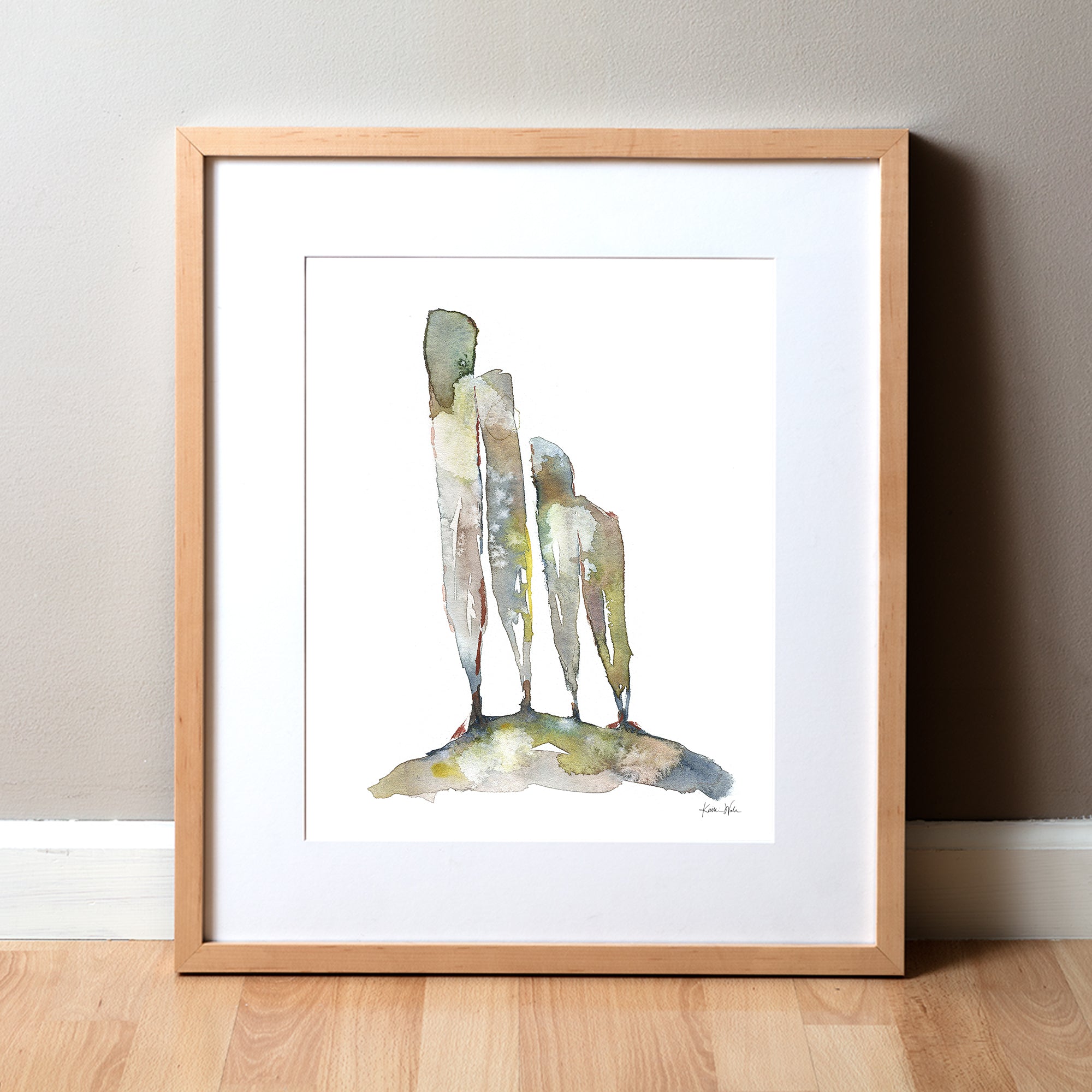 Tilting Stereocilia Watercolor Print