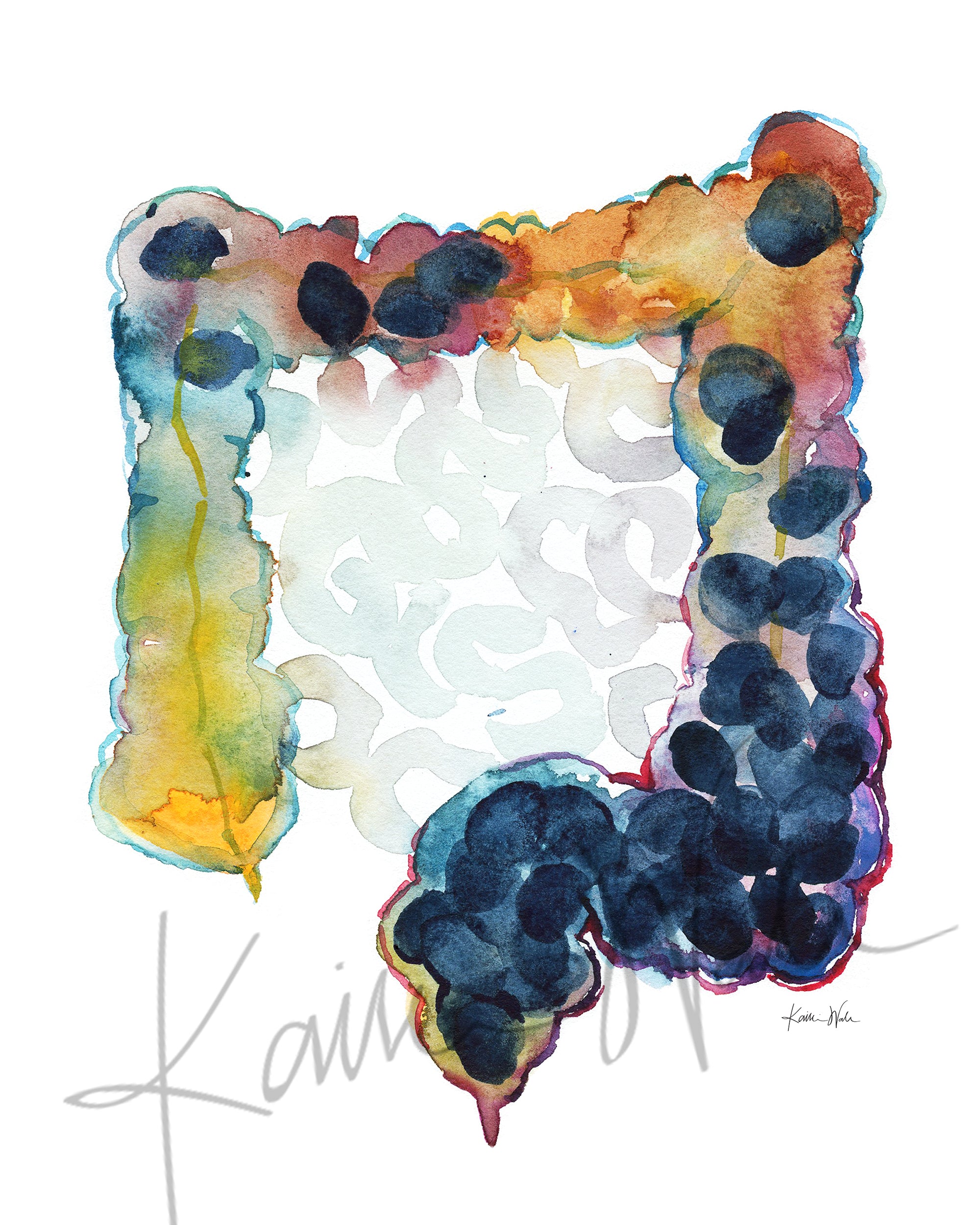 Bound Up Colon Watercolor Print