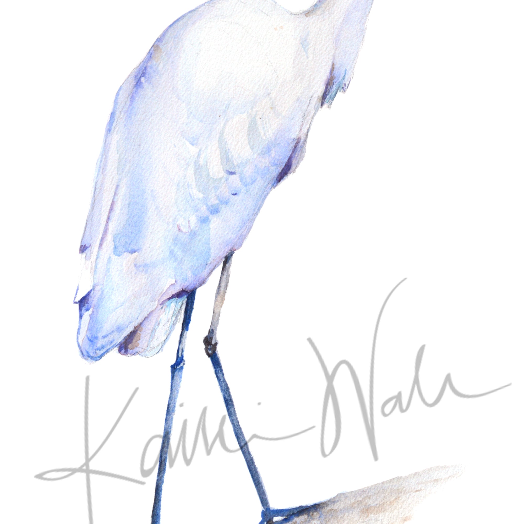Egret Watercolor Print - Lyon Road Art