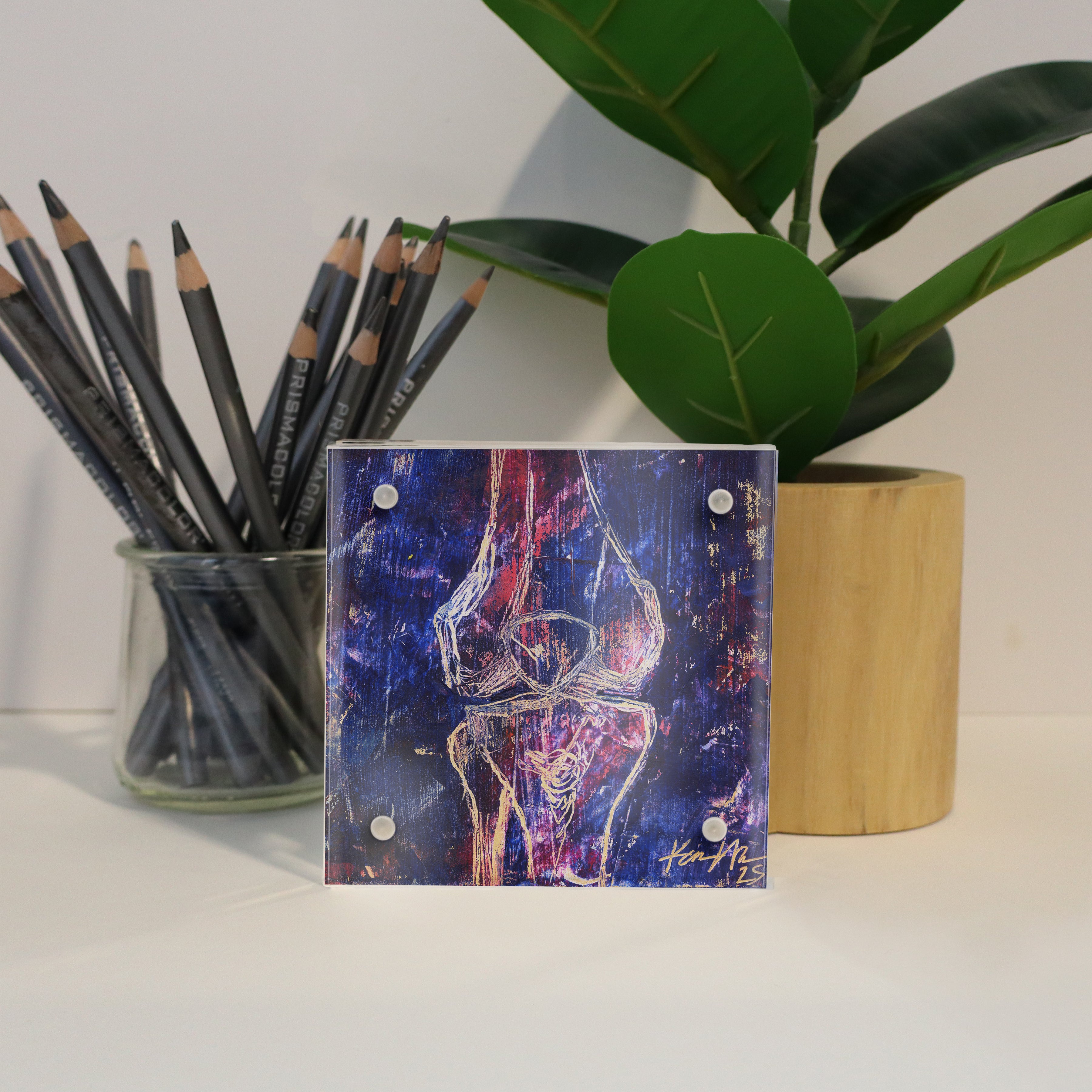 Bones and Joints Desktop Anatomy Art - Acrylic Framed Mini Print - Lyon Road Art
