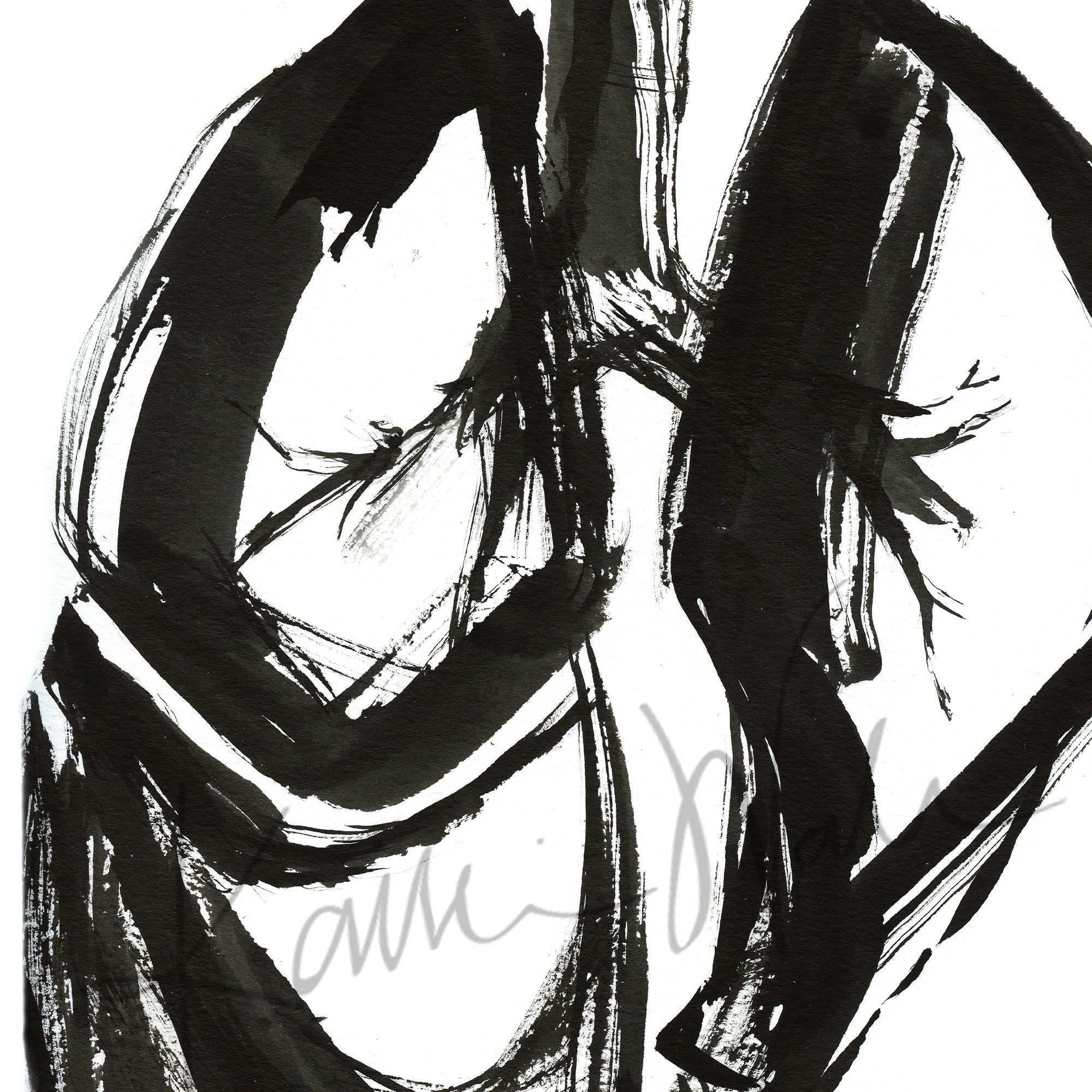 close up of lung anatomy art painting