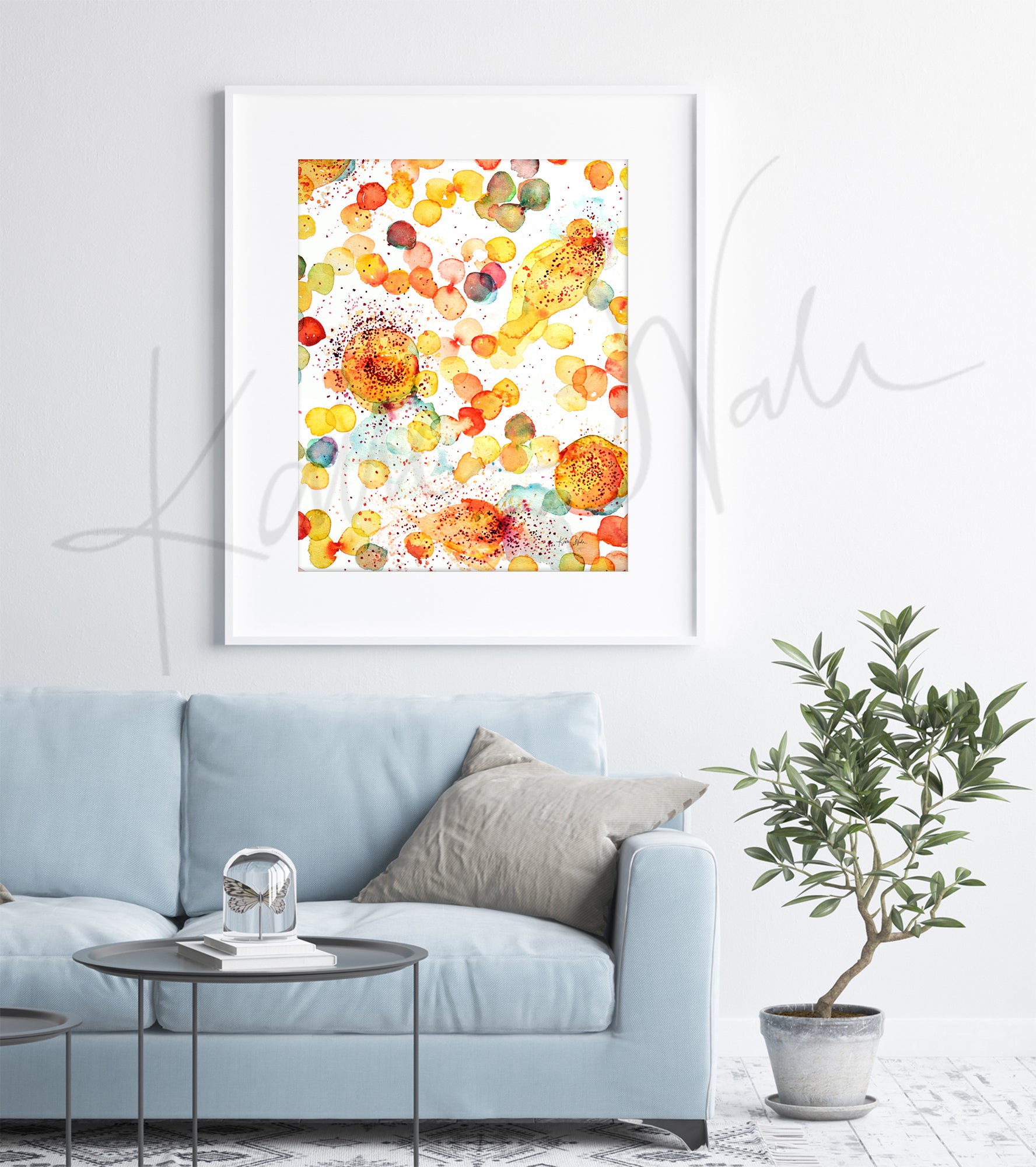 Degranulating Mast Cells Watercolor Print - Lyon Road Art