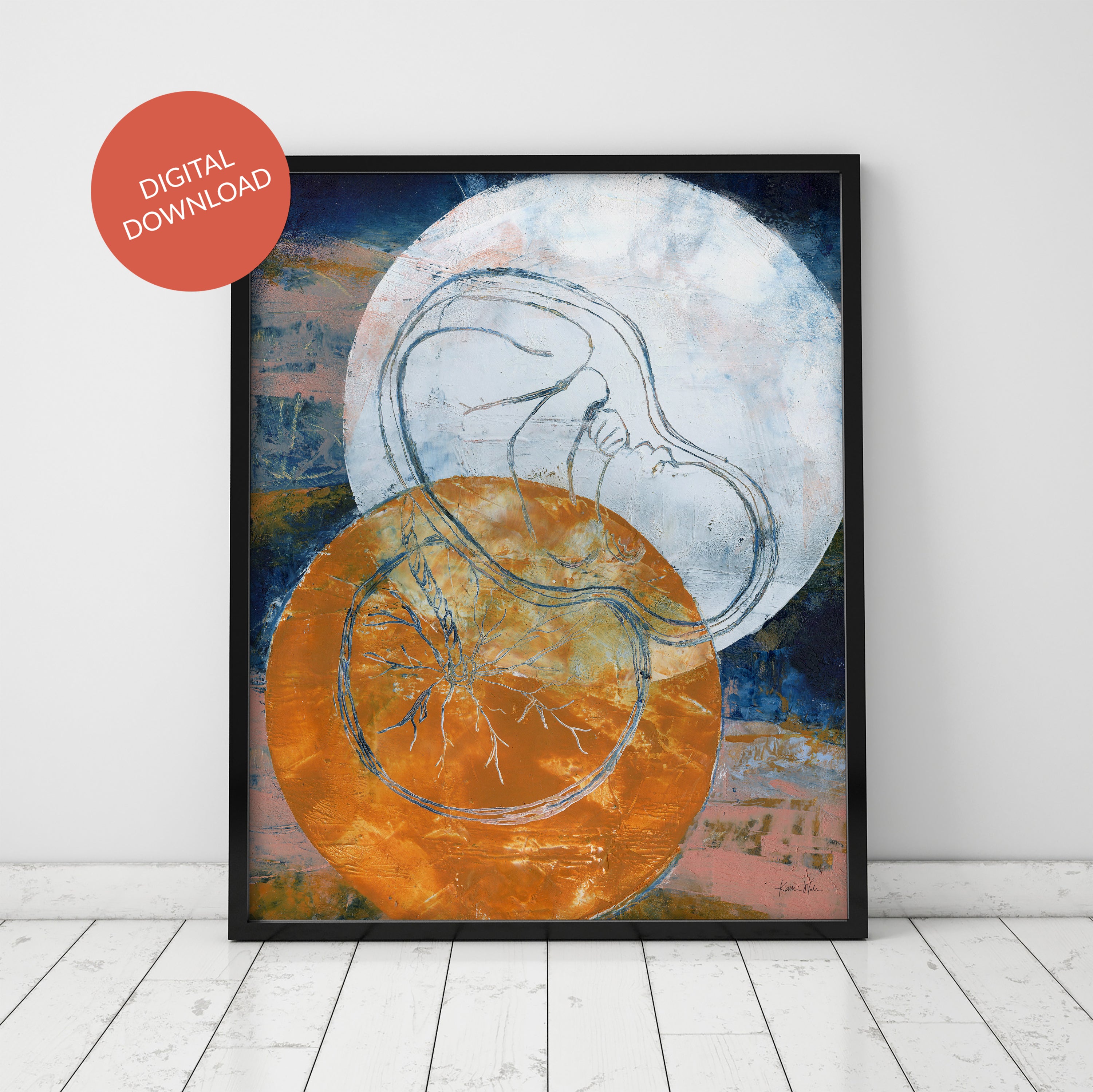 New Phase Mother OBGYN Watercolor DIGITAL DOWNLOAD