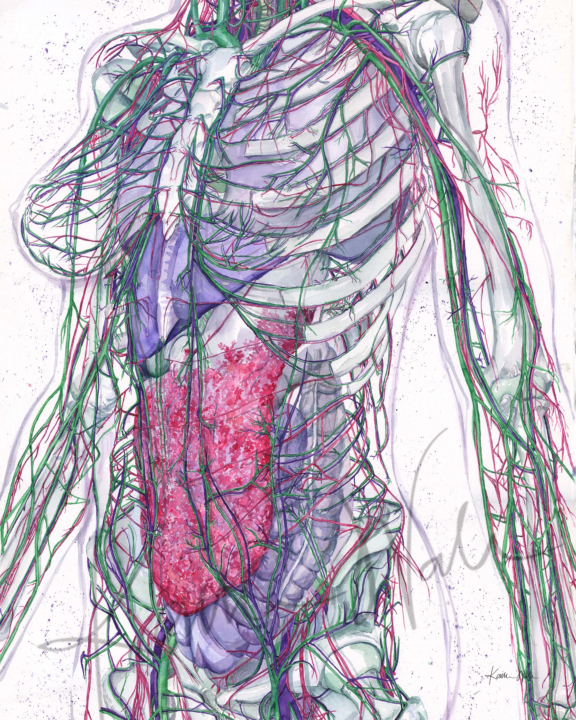 Organized Chaos Watercolor Print