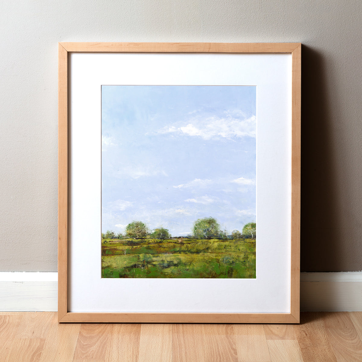 Pastoral Peace of Mind Neurology Anatomical Landscape Oil and Cold Wax Print