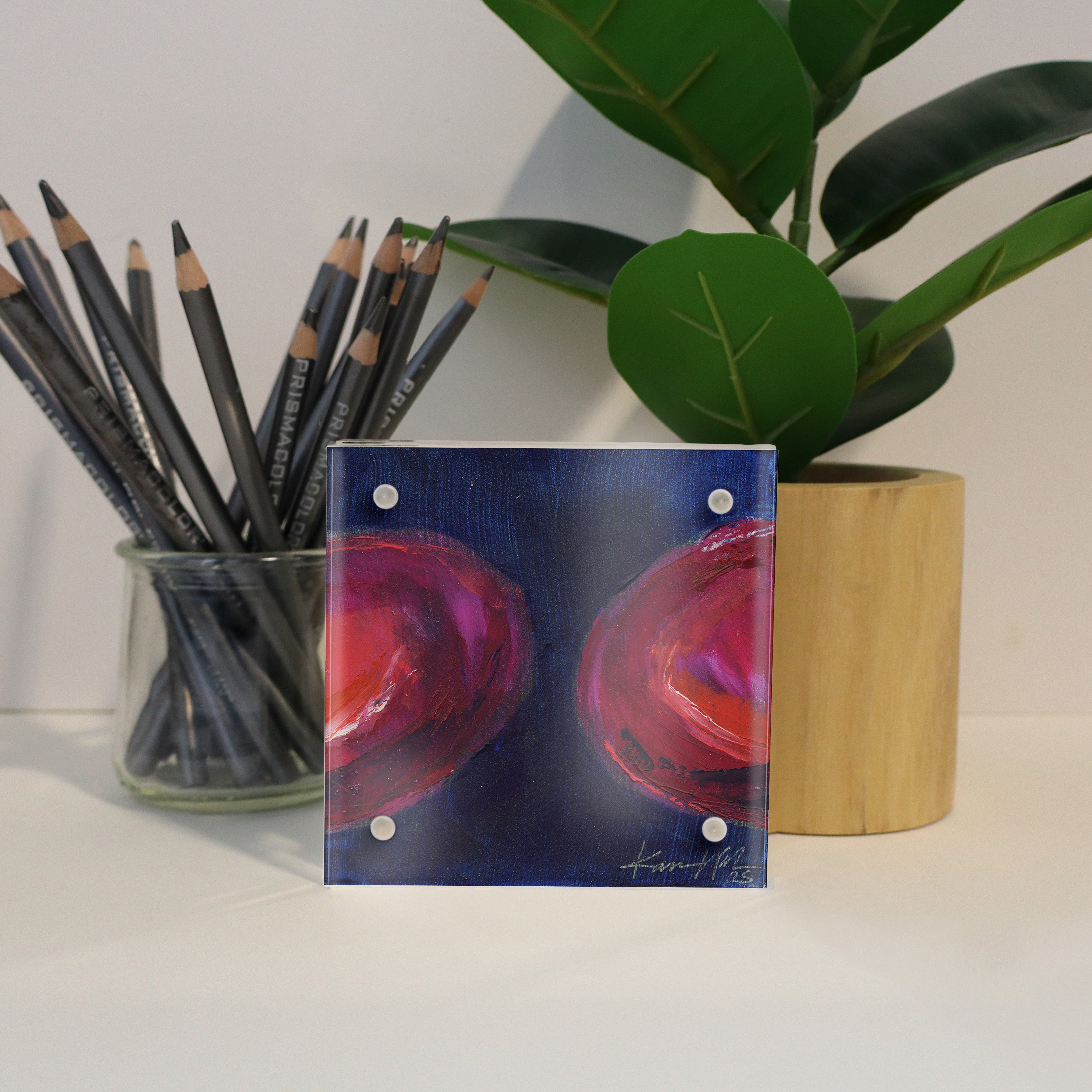 Microbiology Desktop Anatomy Art - Acrylic Framed Mini Print - Lyon Road Art