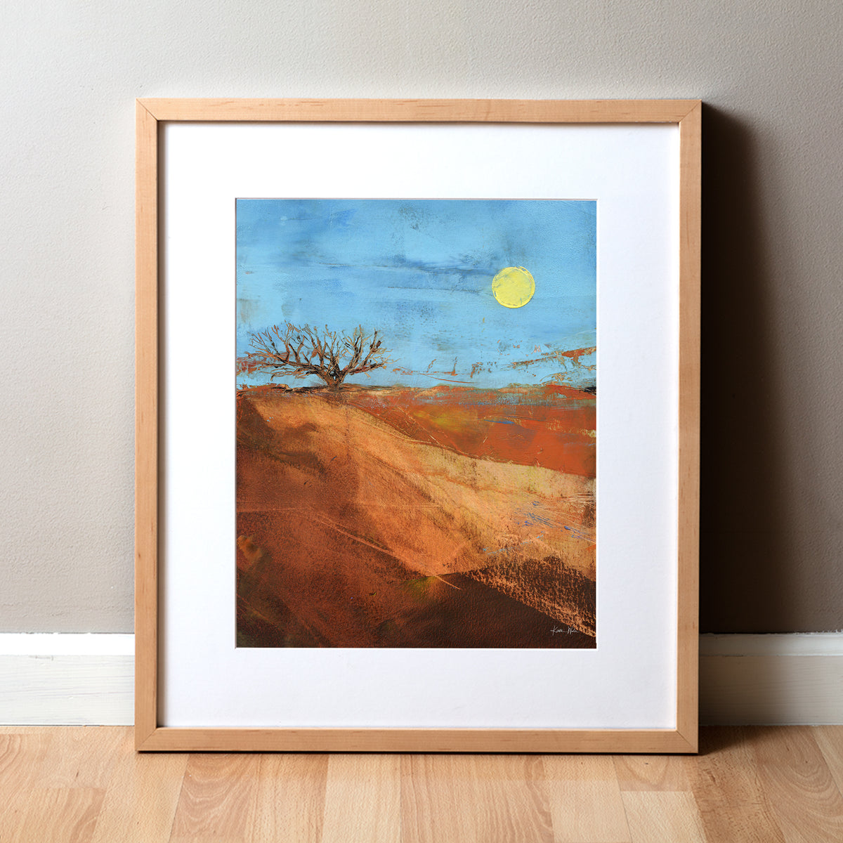 Savor the Dry Heat Pulmonary Anatomical Landscape Oil and Cold Wax Print