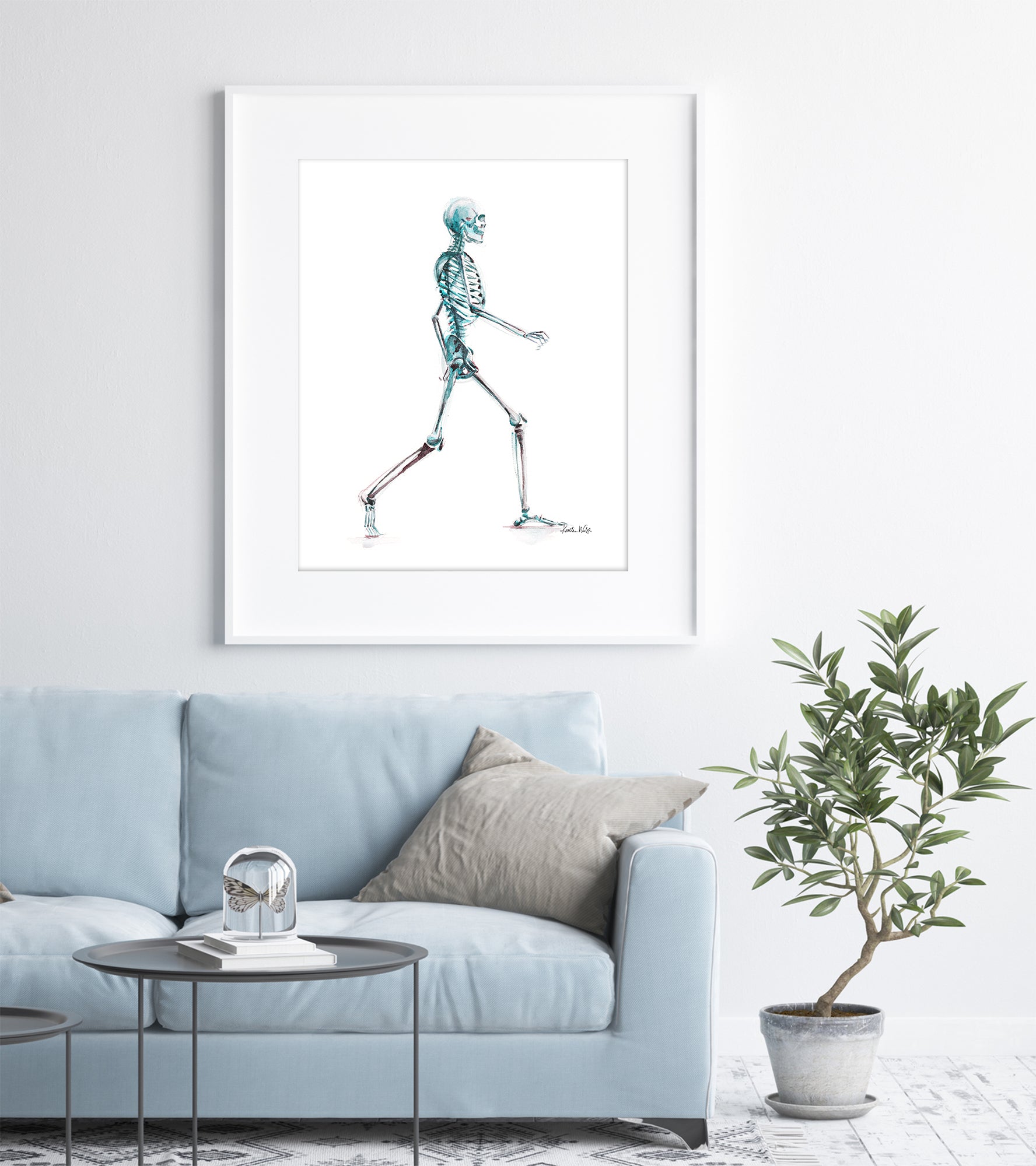 Skeletal System Watercolor Print - Lyon Road Art