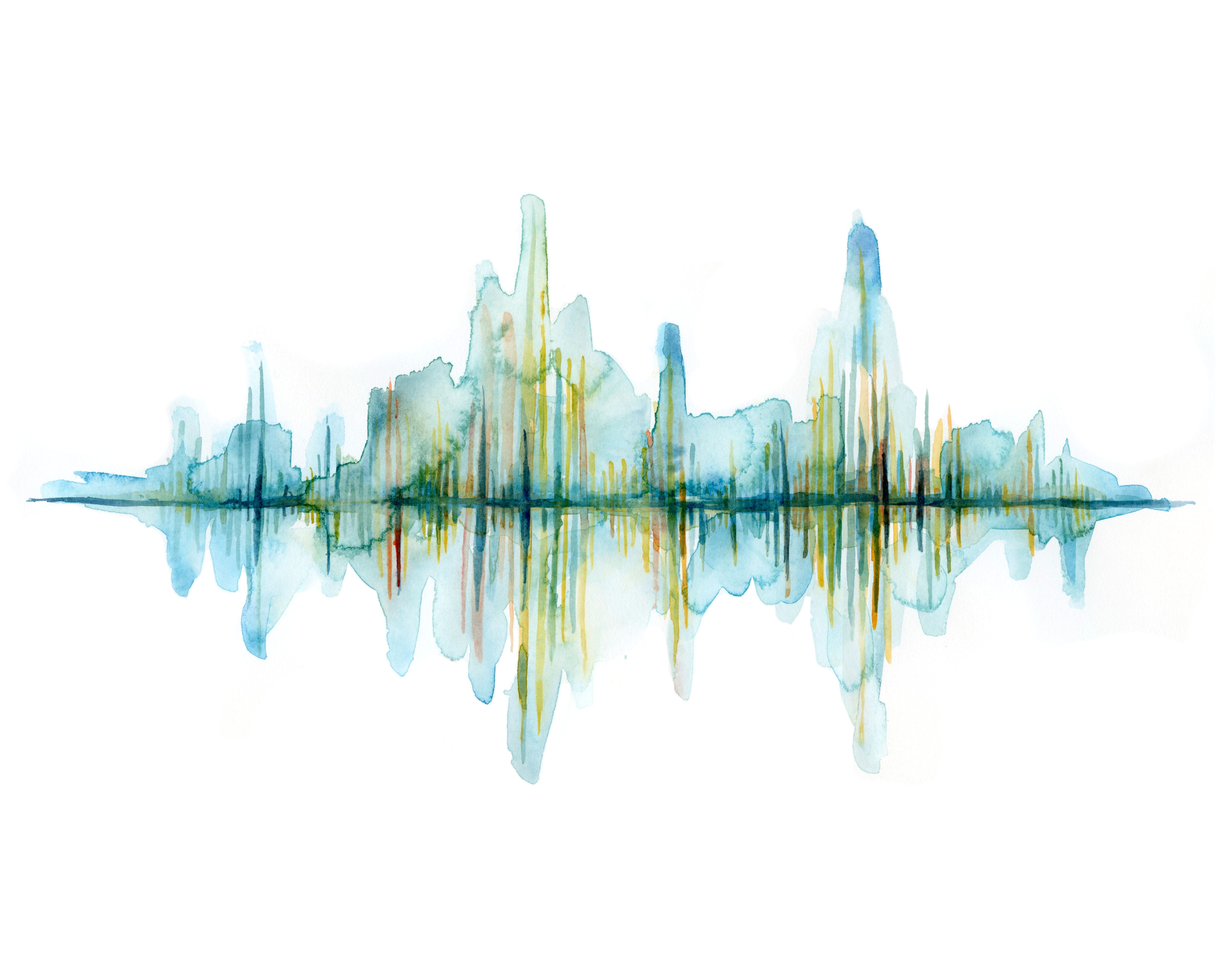 Sound Waves ENT Watercolor DIGITAL DOWNLOAD