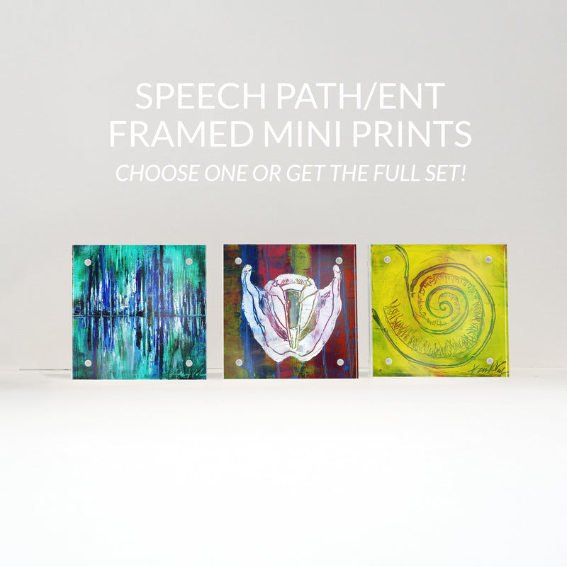 Speech Path / Ent Desktop Anatomy Art - Acrylic Framed Mini Print - Lyon Road Art