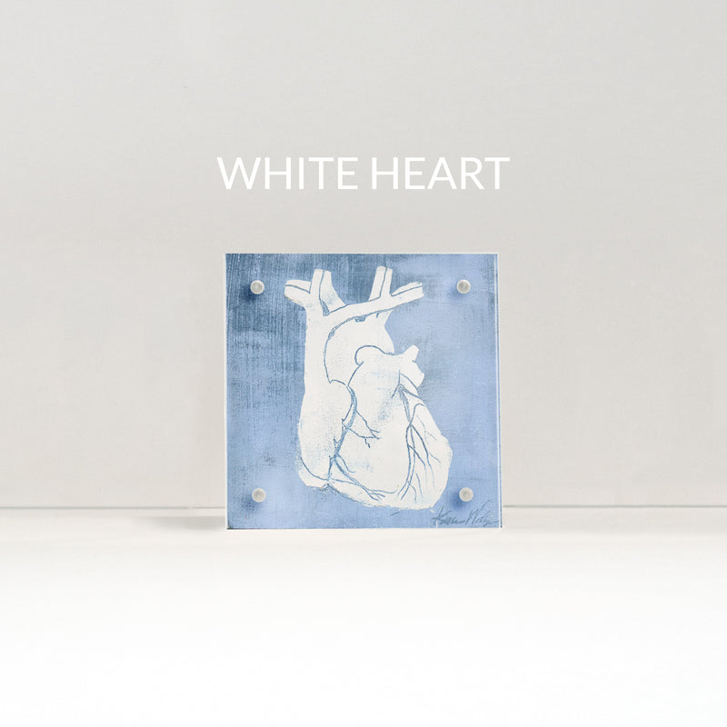 Heart Anatomy Desktop Art - Acrylic Framed Mini Print - Lyon Road Art