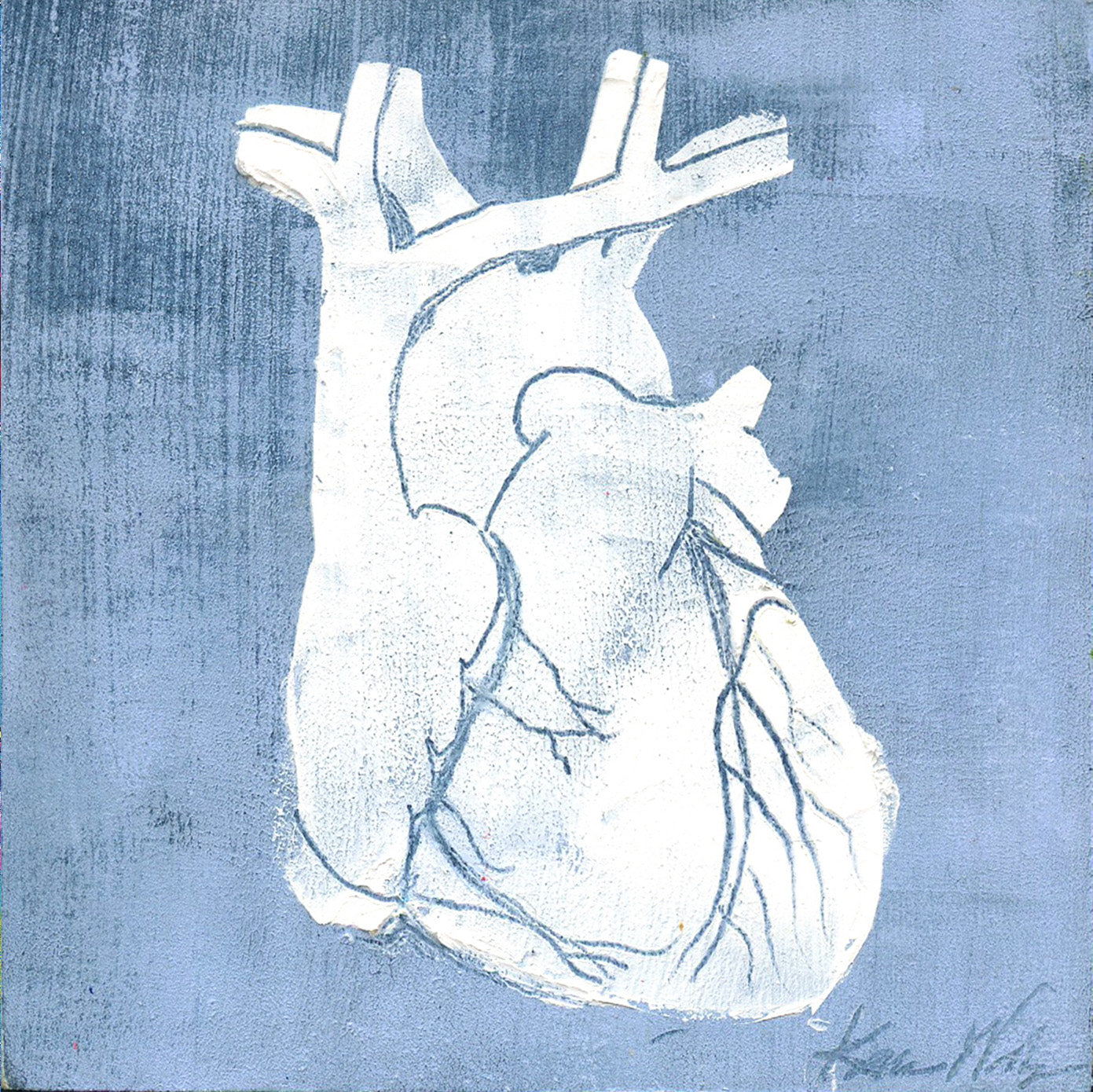 Heart Anatomy Desktop Art - Acrylic Framed Mini Print - Lyon Road Art