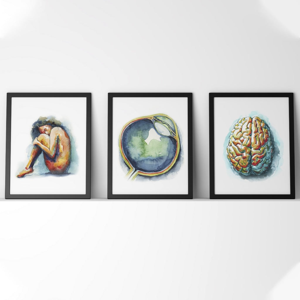 Eye Mind Body Connection Watercolor Set Print