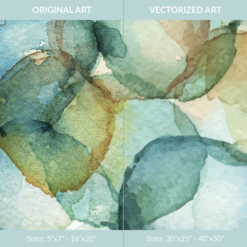 Abstract Uterus in Teal Watercolor Print - Lyon Road Art