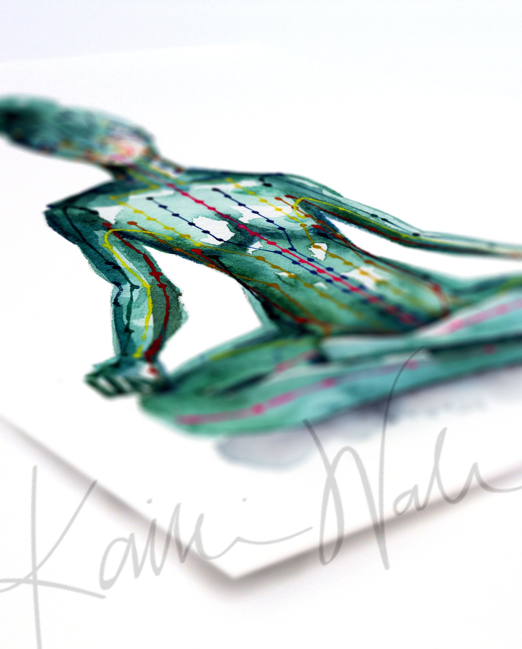 Meridians of the Body Watercolor Print Set - Lyon Road Art