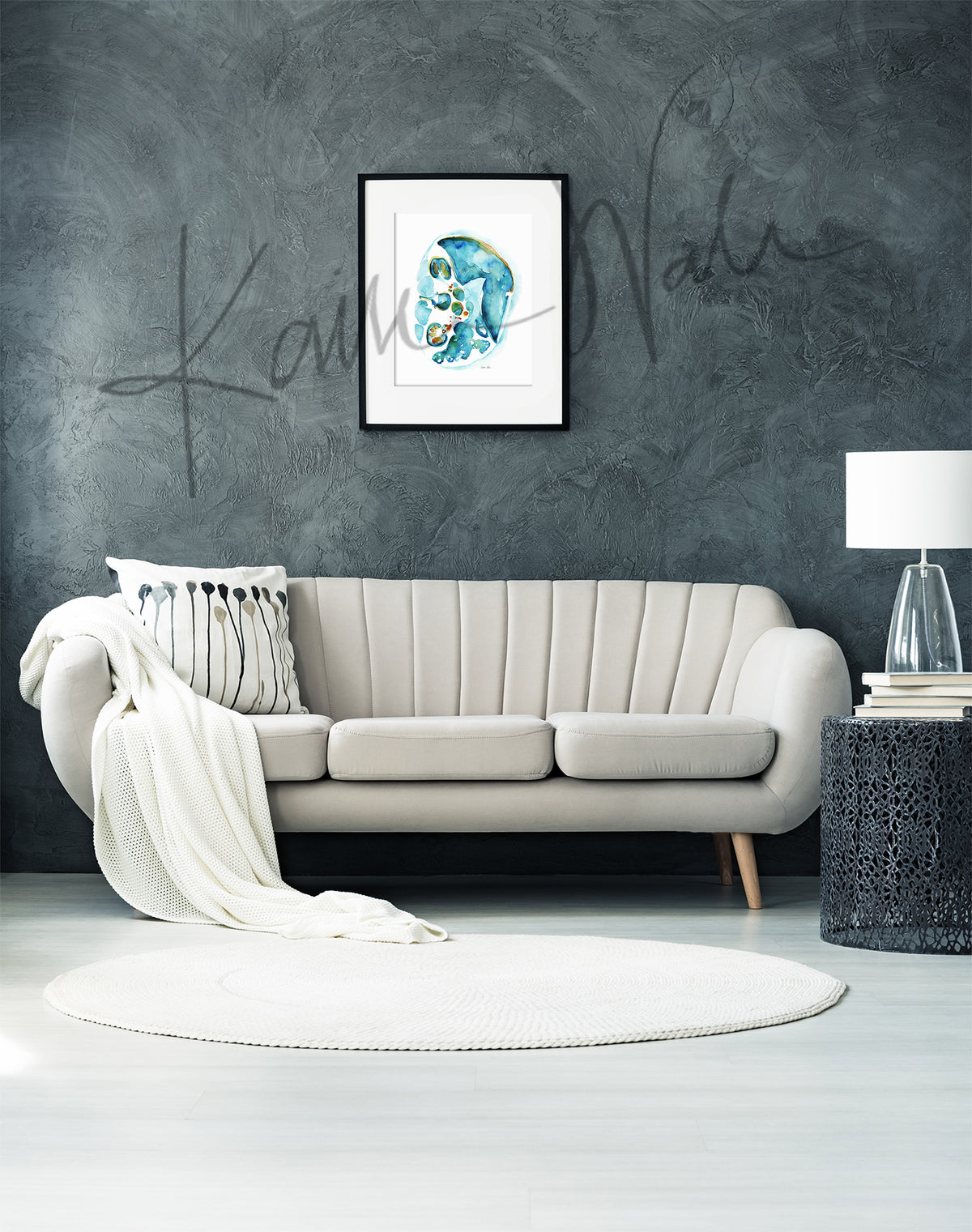 Abdomen Cross Section II Print | Lyon Road Art | Anatomy Art