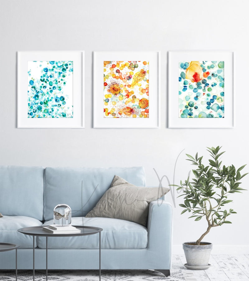 Histology Watercolor Prints Set Of 3 Print