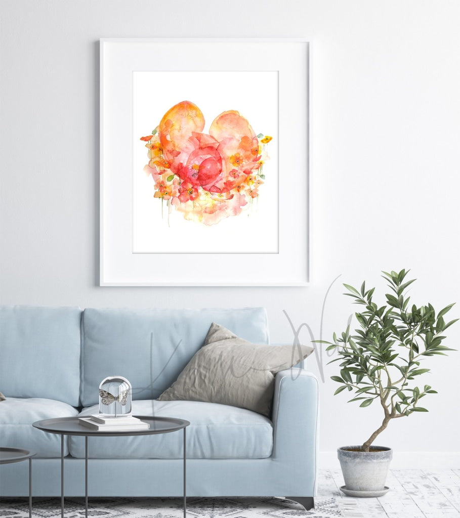 Kidney Love Print Watercolor